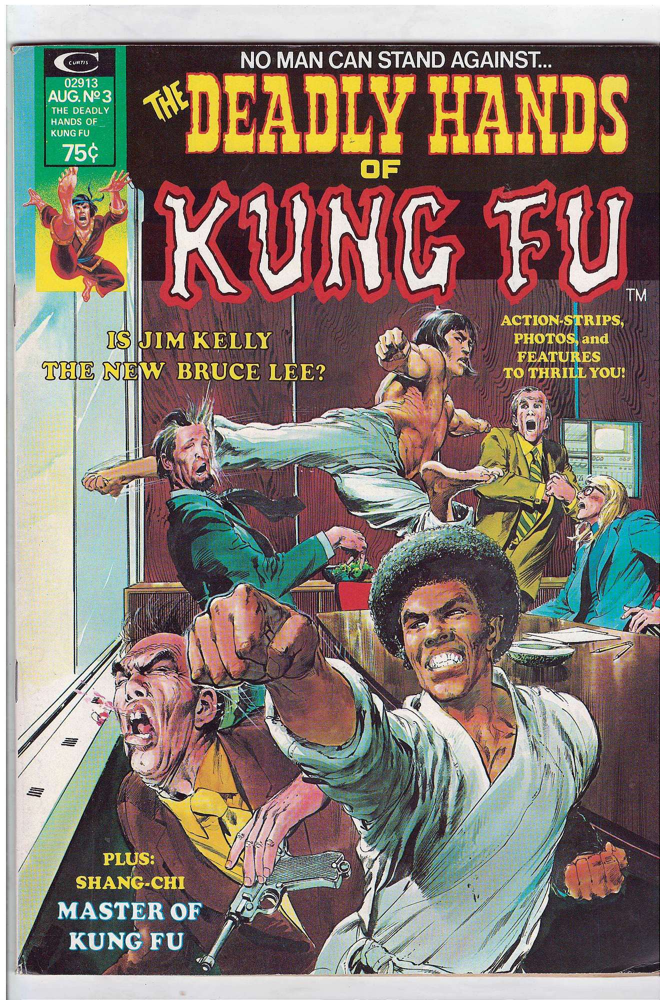 ACTUAL SCAN OF COMIC!<br> Cover of Deadly Hands of Kung Fu (Vol 1) (Magazine) #3. One of 250,000 Vintage American Comics on sale from Krypton!