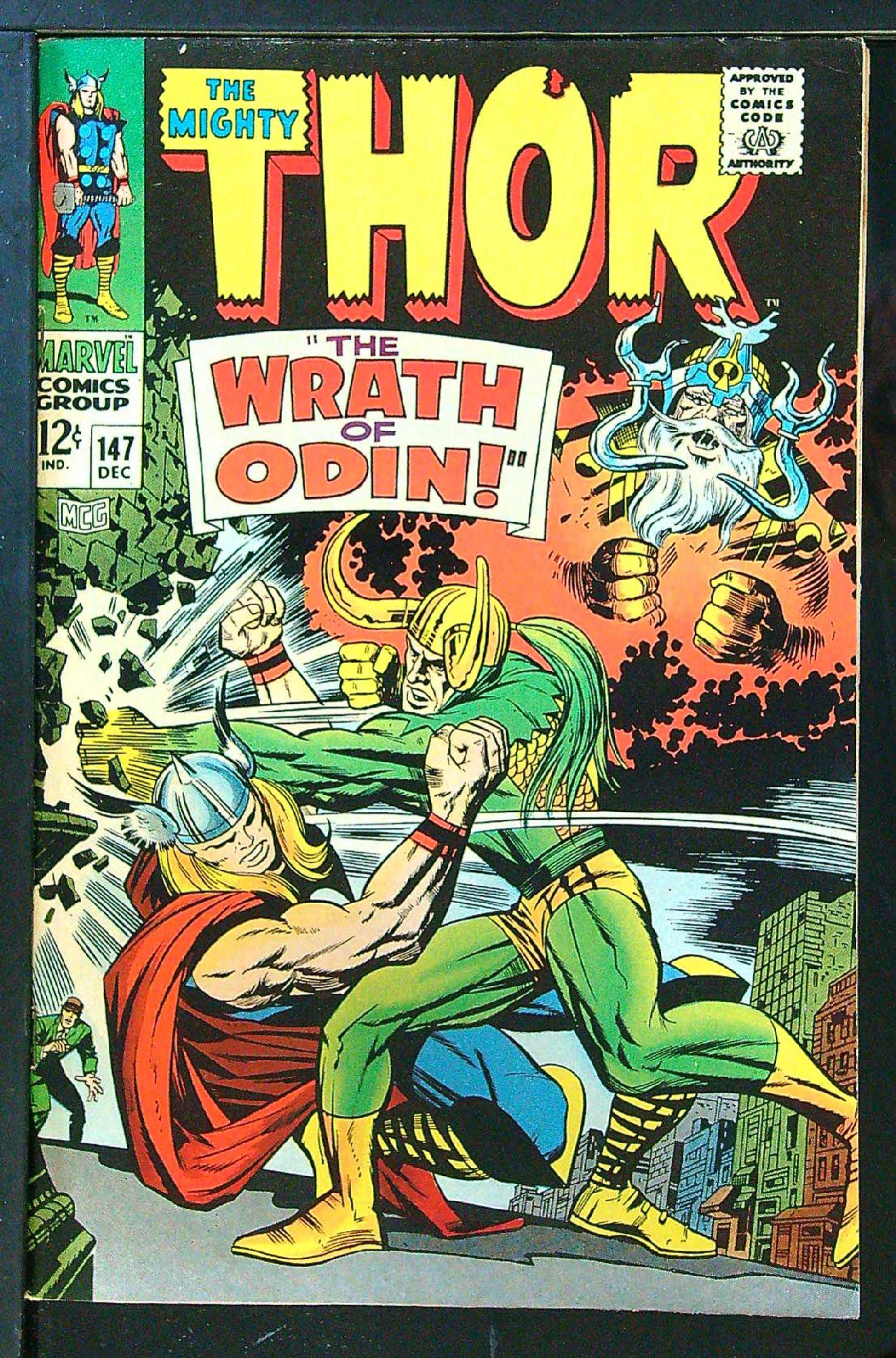 Cover of Thor (Vol 1) #147. One of 250,000 Vintage American Comics on sale from Krypton!