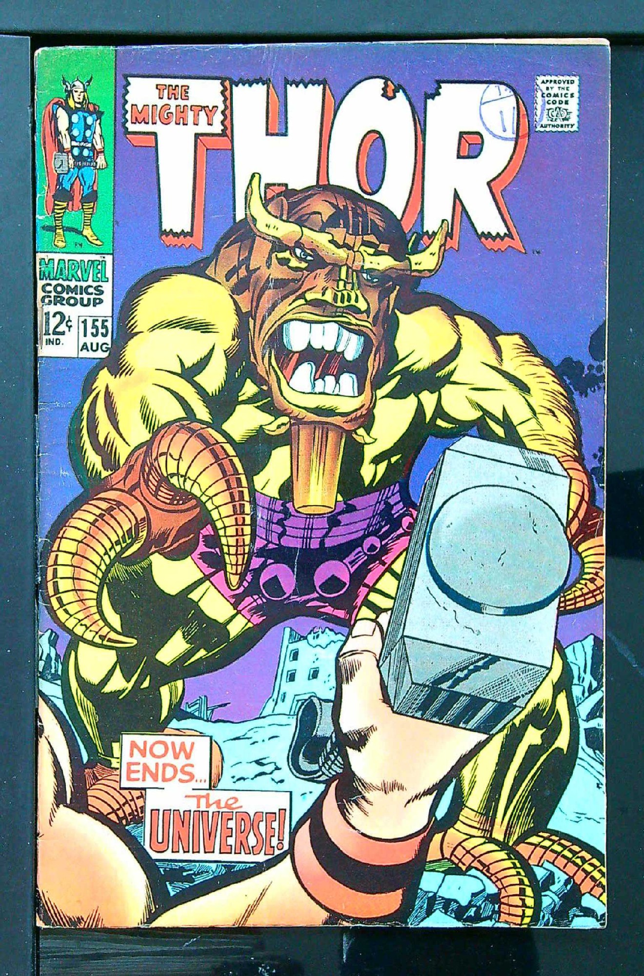 Cover of Thor (Vol 1) #155. One of 250,000 Vintage American Comics on sale from Krypton!