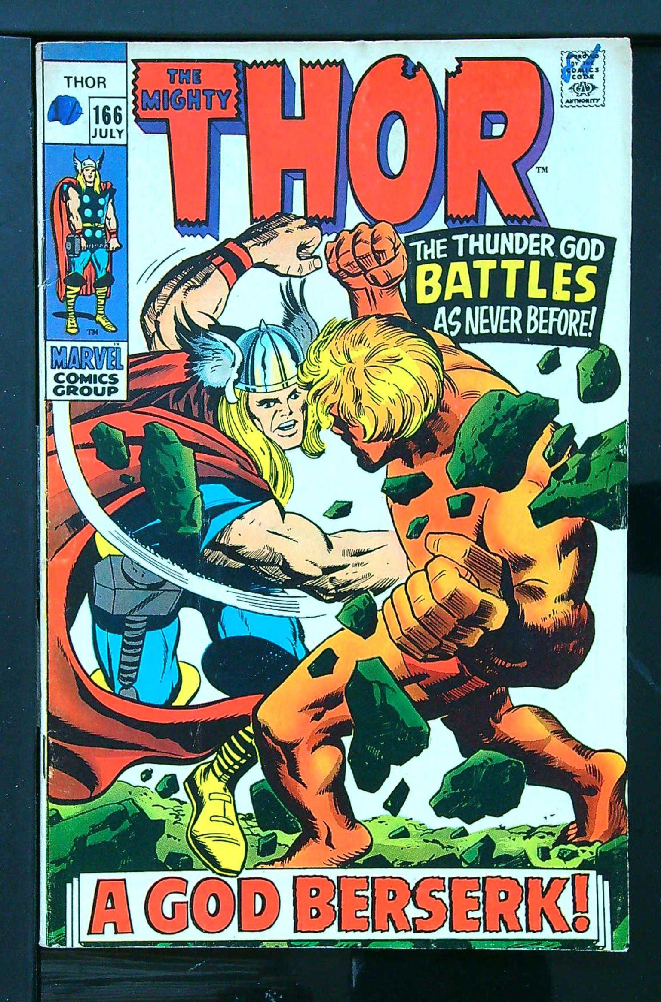 Cover of Thor (Vol 1) #166. One of 250,000 Vintage American Comics on sale from Krypton!