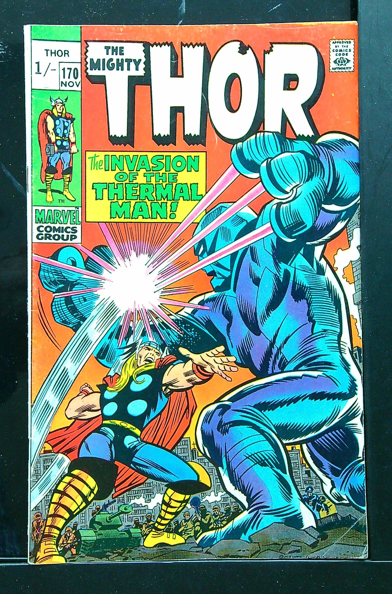 Cover of Thor (Vol 1) #170. One of 250,000 Vintage American Comics on sale from Krypton!
