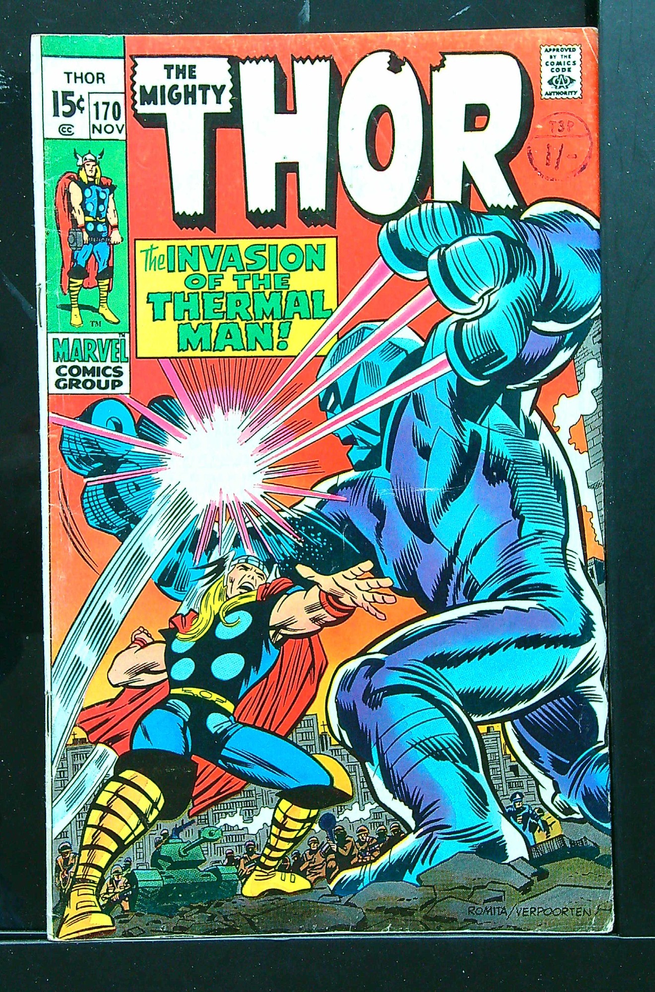 Cover of Thor (Vol 1) #170. One of 250,000 Vintage American Comics on sale from Krypton!