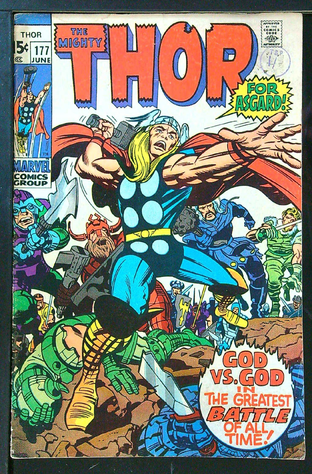 Cover of Thor (Vol 1) #177. One of 250,000 Vintage American Comics on sale from Krypton!