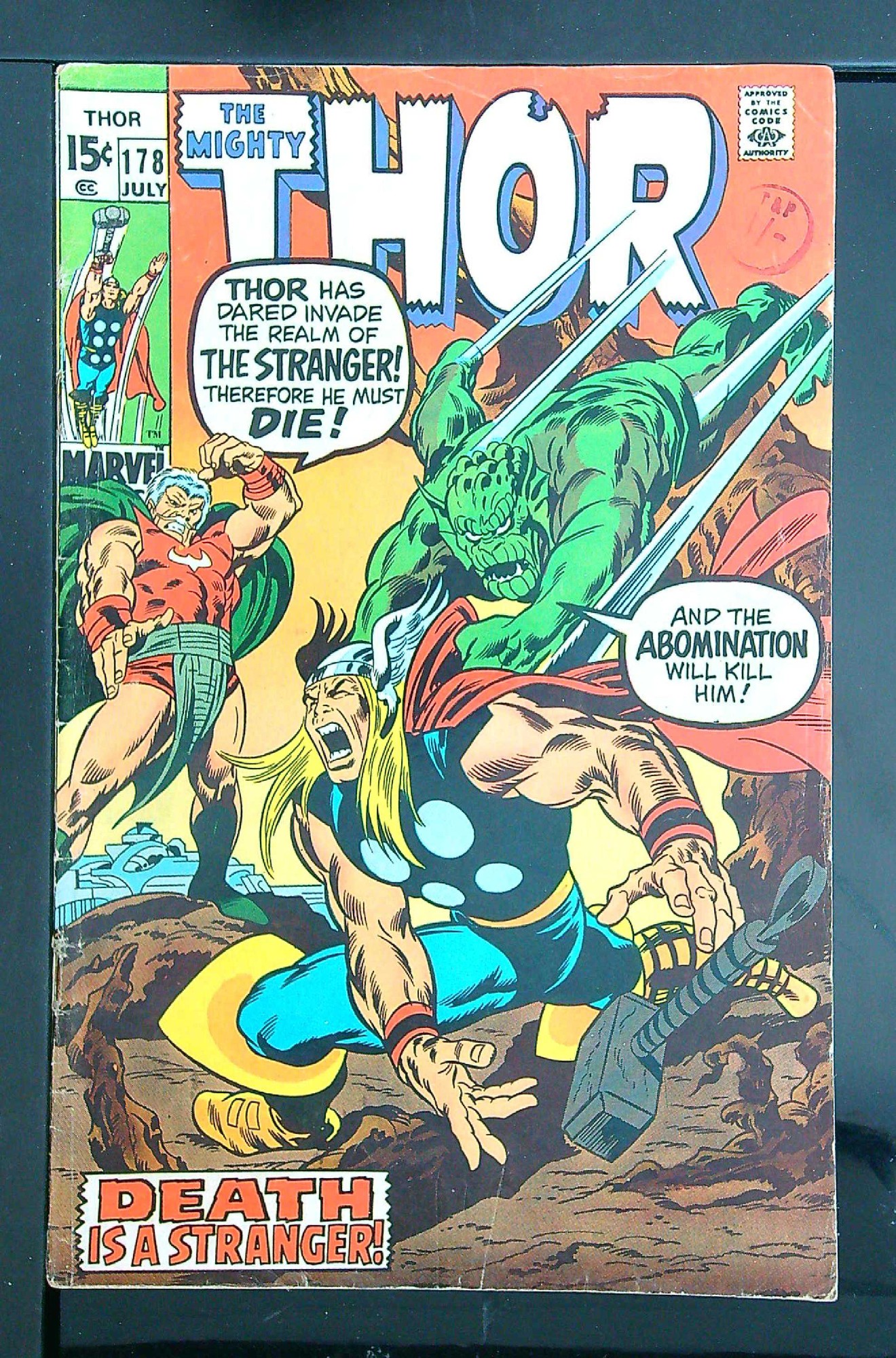 Cover of Thor (Vol 1) #178. One of 250,000 Vintage American Comics on sale from Krypton!