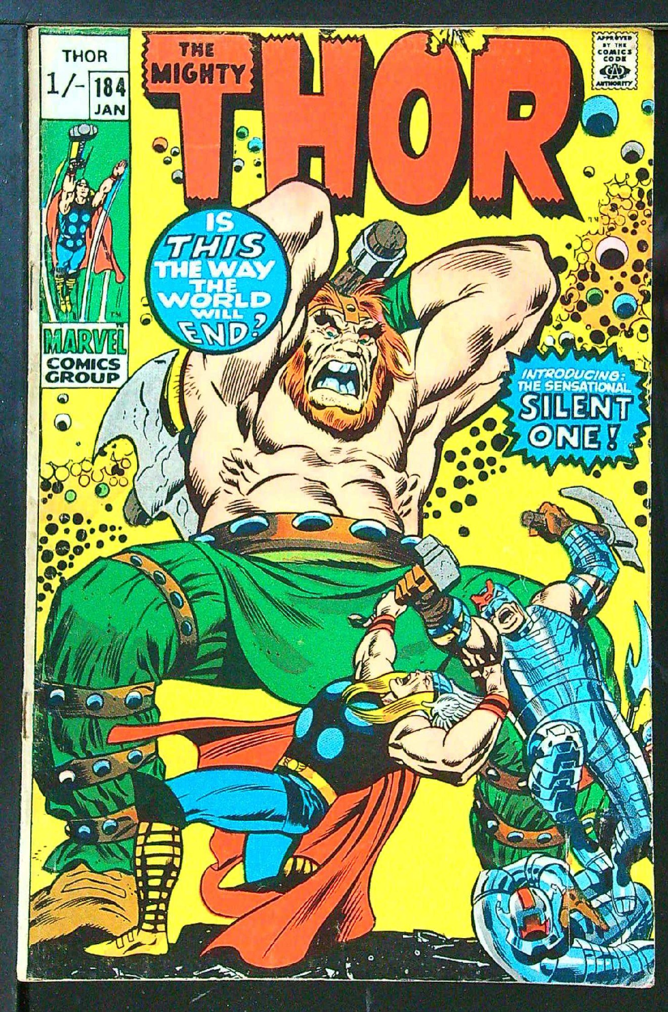 Cover of Thor (Vol 1) #184. One of 250,000 Vintage American Comics on sale from Krypton!