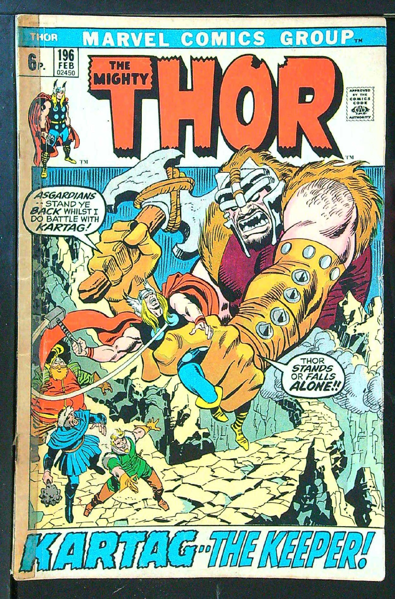 Cover of Thor (Vol 1) #196. One of 250,000 Vintage American Comics on sale from Krypton!