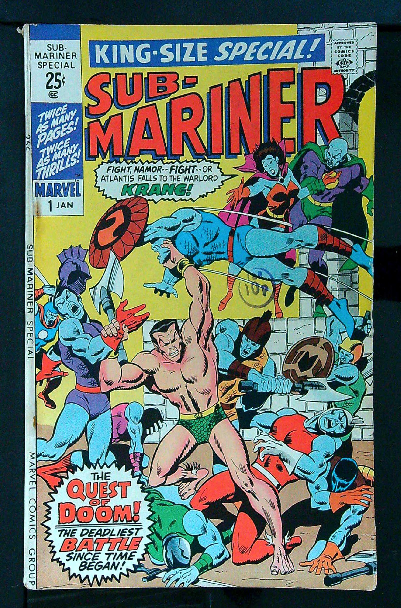 Cover of Sub-Mariner Annual #1. One of 250,000 Vintage American Comics on sale from Krypton!