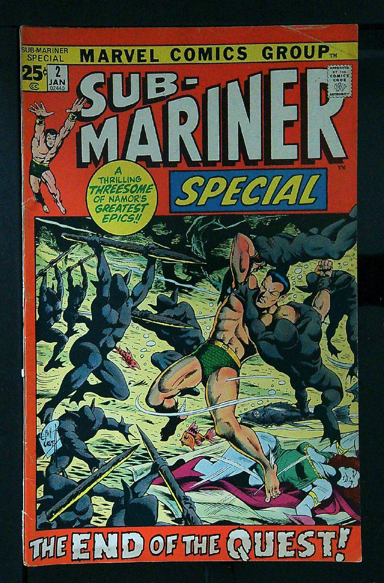 Cover of Sub-Mariner Annual #2. One of 250,000 Vintage American Comics on sale from Krypton!
