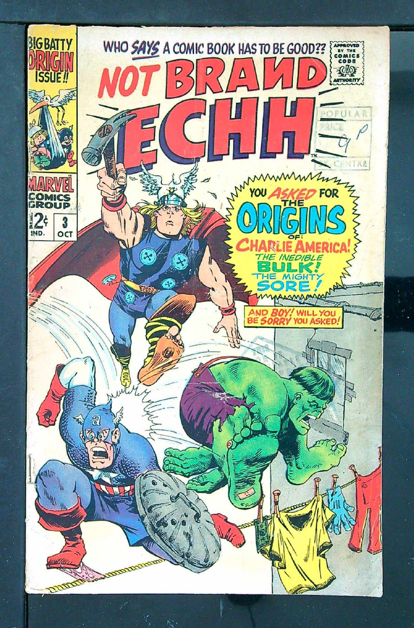 Cover of Not Brand Echh (Vol 1) #3. One of 250,000 Vintage American Comics on sale from Krypton!