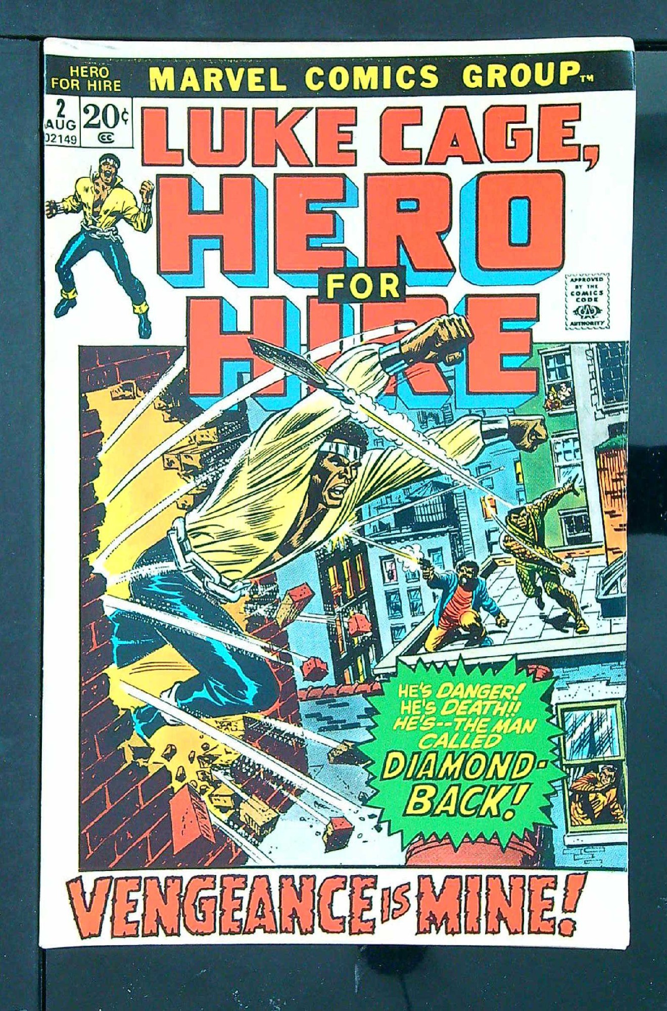 Cover of Hero For Hire (Vol 1) Luke Cage #2. One of 250,000 Vintage American Comics on sale from Krypton!