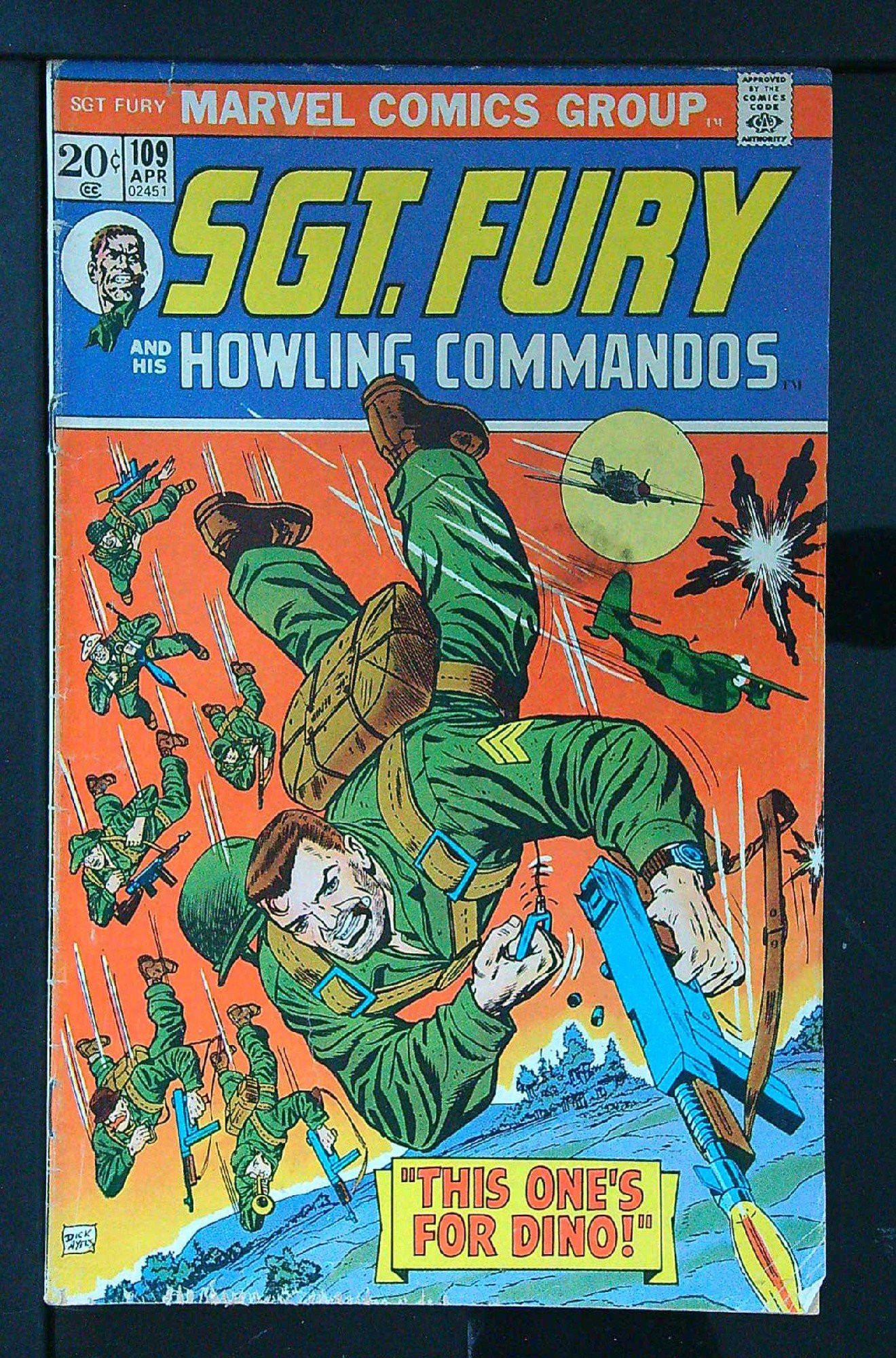 Cover of Sgt. Fury & His Howling Commandos #109. One of 250,000 Vintage American Comics on sale from Krypton!