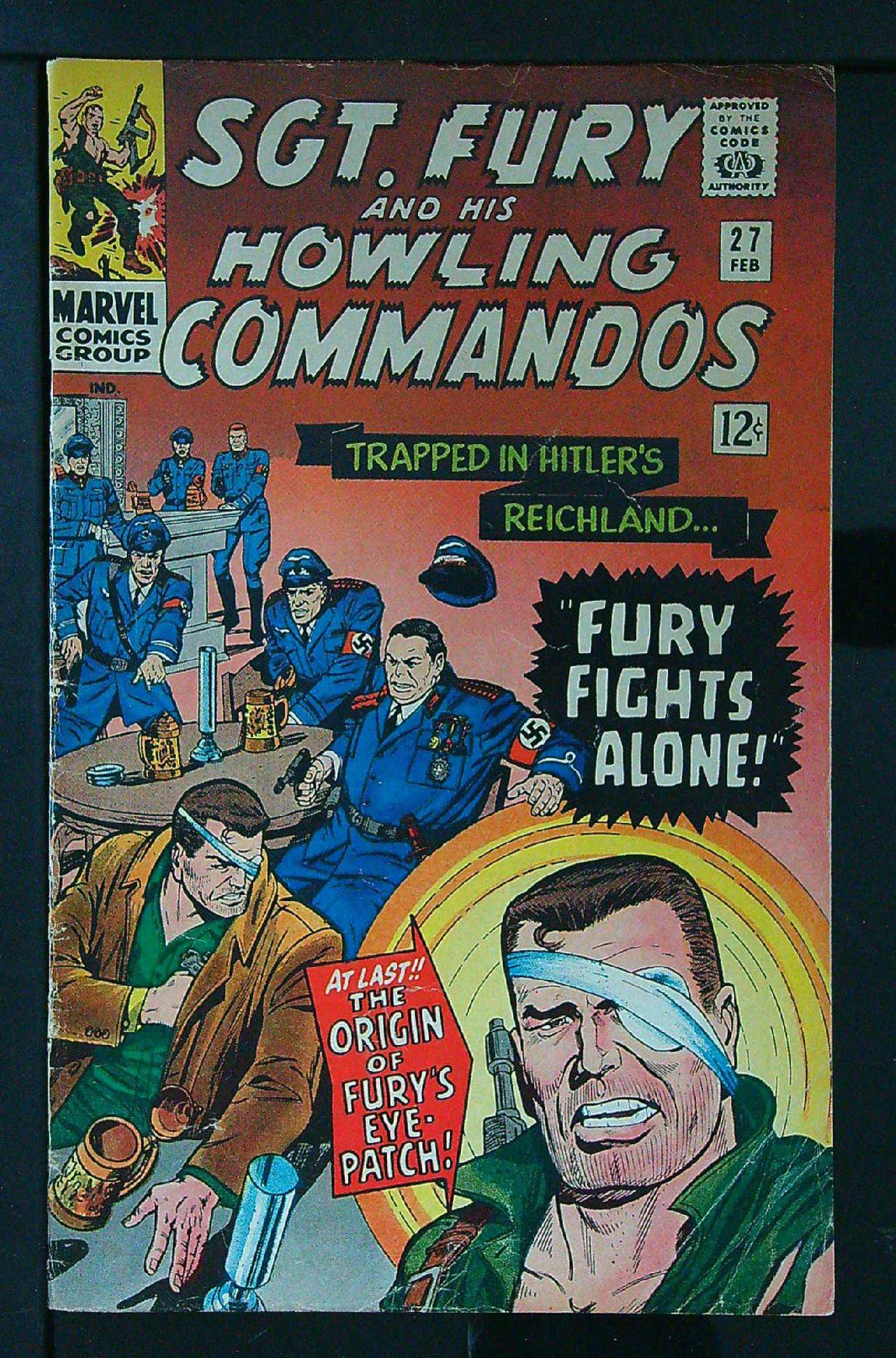 Cover of Sgt. Fury & His Howling Commandos #27. One of 250,000 Vintage American Comics on sale from Krypton!