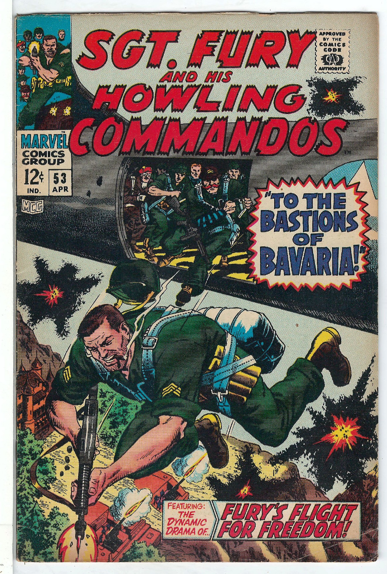 Cover of Sgt. Fury & His Howling Commandos #53. One of 250,000 Vintage American Comics on sale from Krypton!