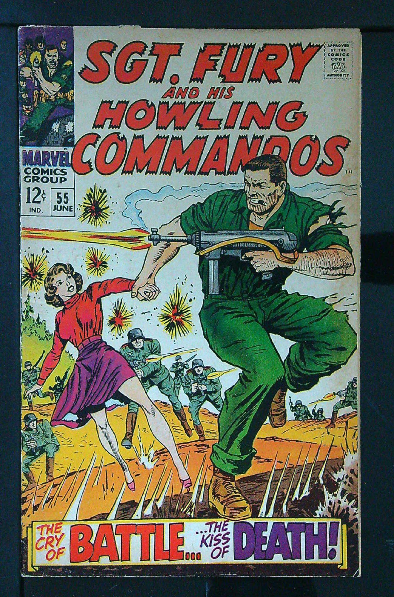Cover of Sgt. Fury & His Howling Commandos #55. One of 250,000 Vintage American Comics on sale from Krypton!
