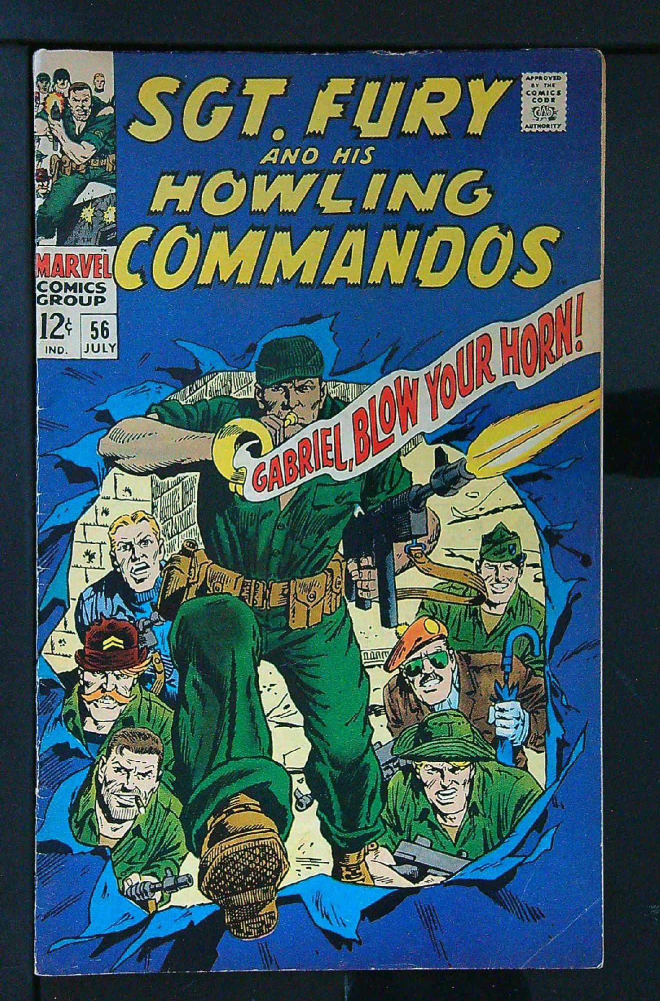 Cover of Sgt. Fury & His Howling Commandos #56. One of 250,000 Vintage American Comics on sale from Krypton!