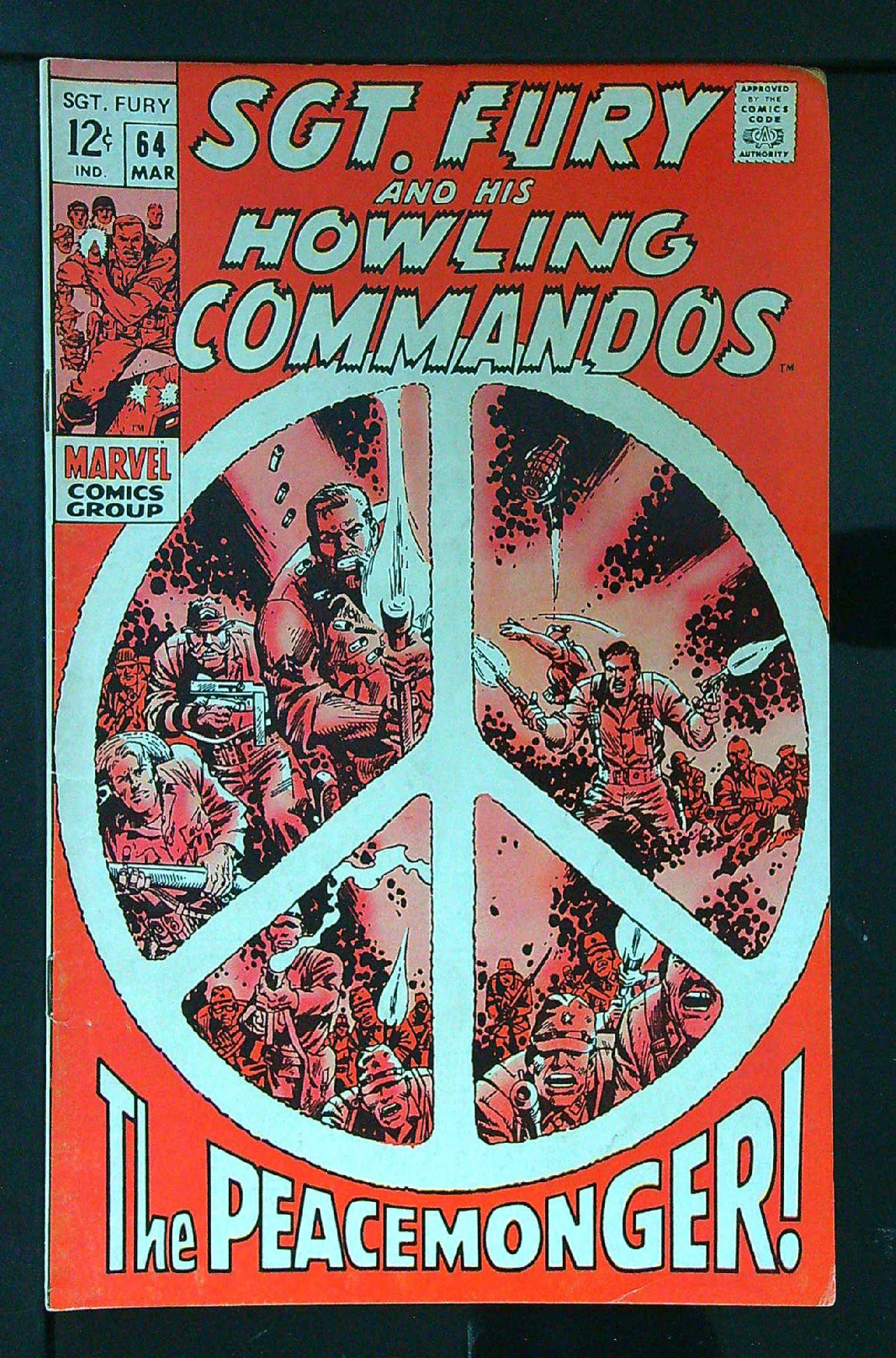 Cover of Sgt. Fury & His Howling Commandos #64. One of 250,000 Vintage American Comics on sale from Krypton!