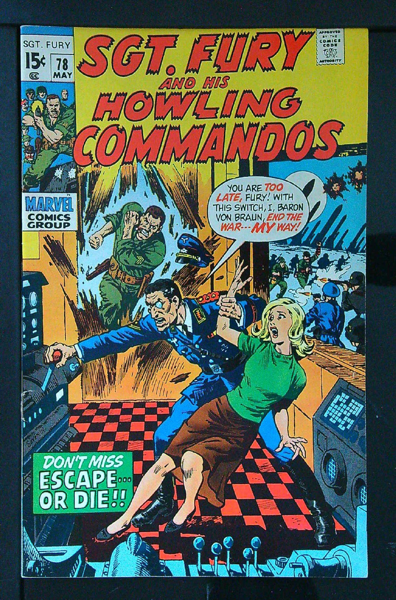 Cover of Sgt. Fury & His Howling Commandos #78. One of 250,000 Vintage American Comics on sale from Krypton!