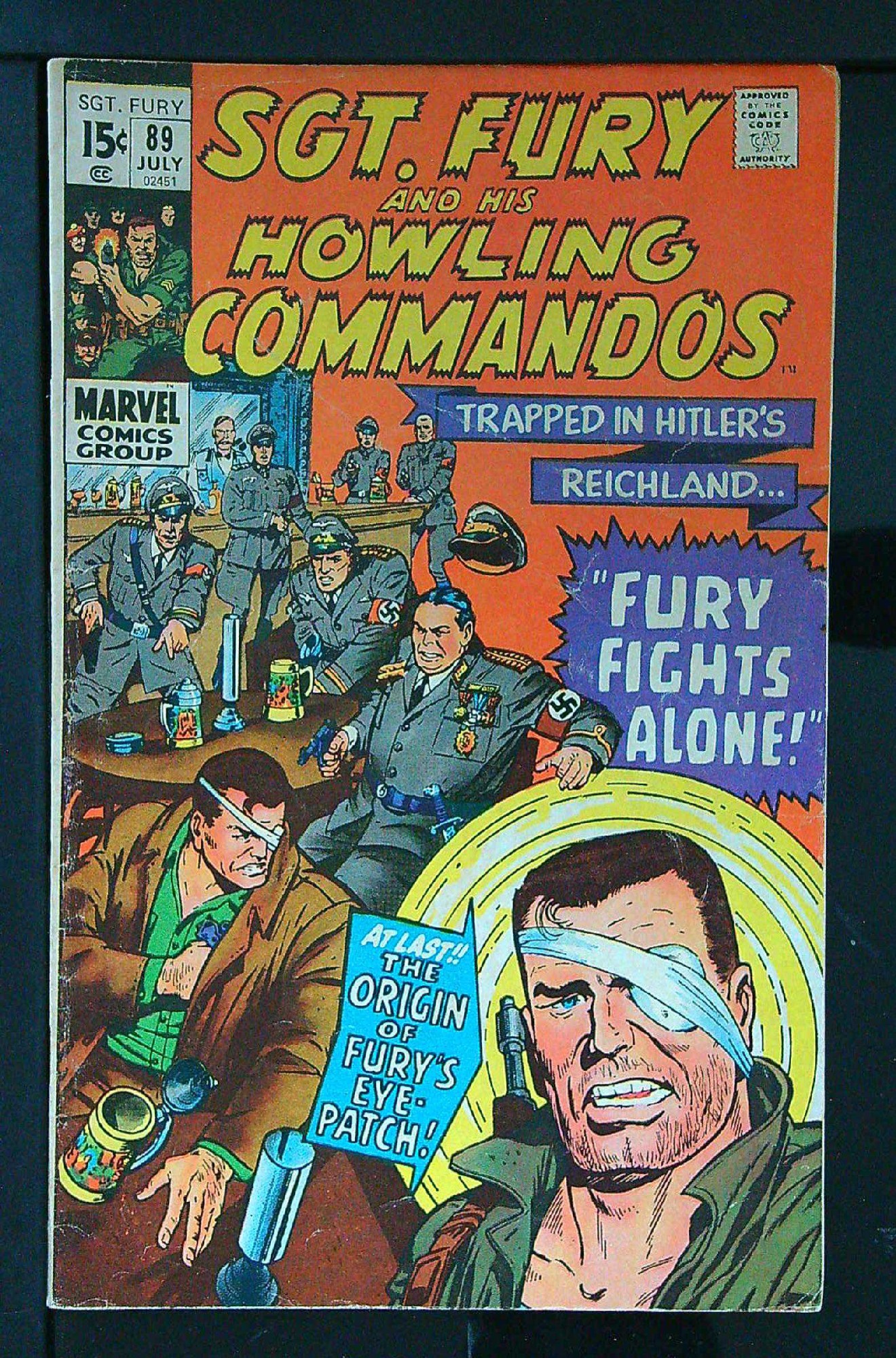 Cover of Sgt. Fury & His Howling Commandos #89. One of 250,000 Vintage American Comics on sale from Krypton!