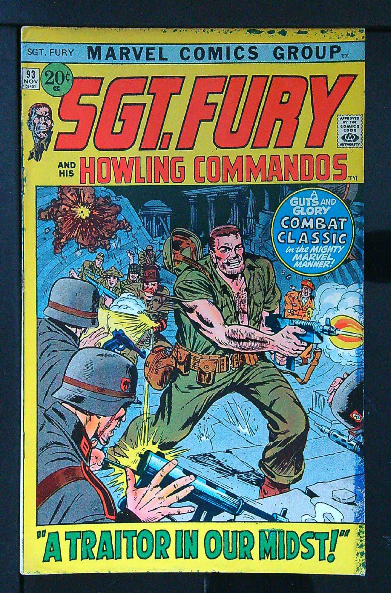 Cover of Sgt. Fury & His Howling Commandos #93. One of 250,000 Vintage American Comics on sale from Krypton!