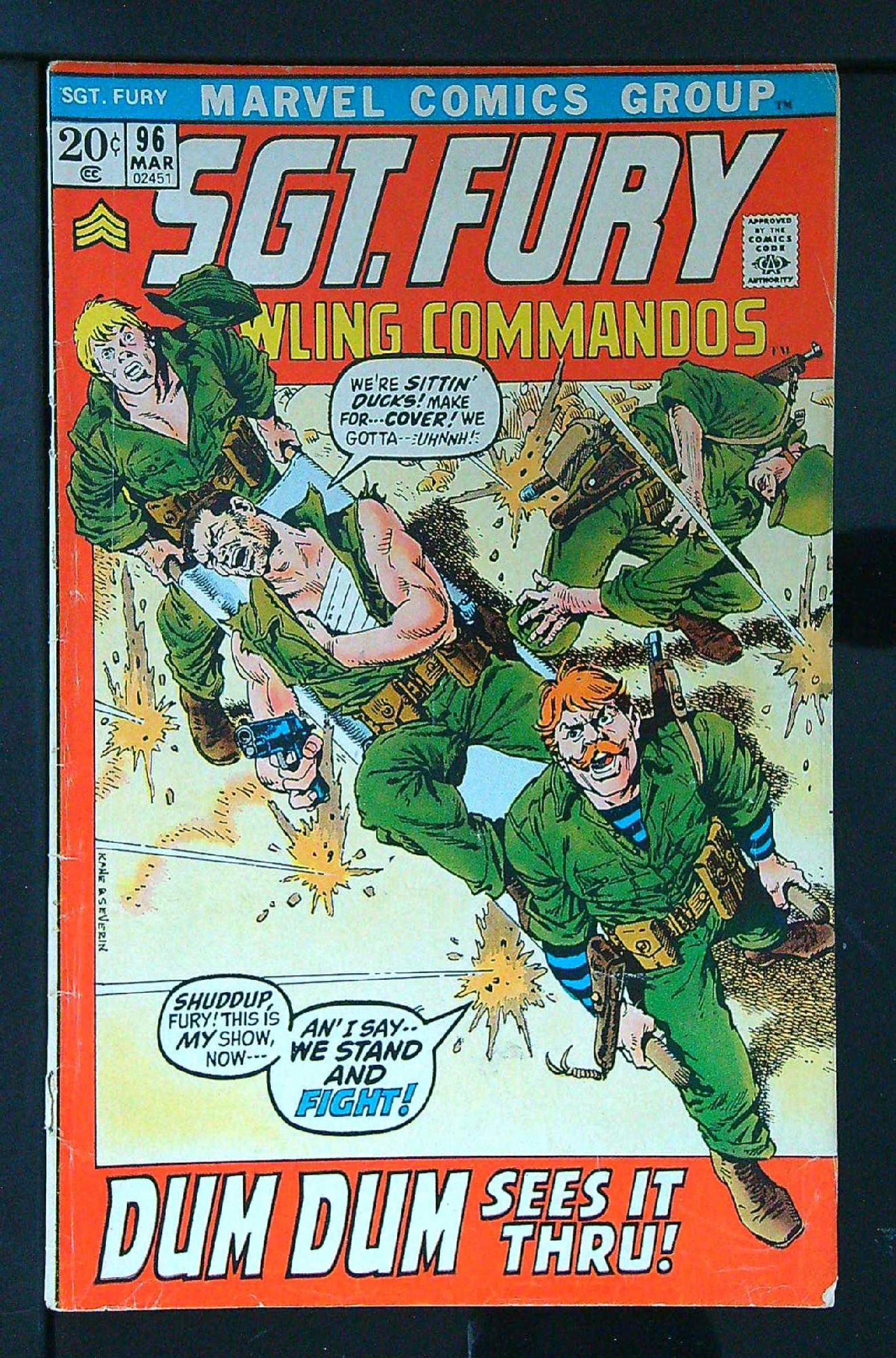 Cover of Sgt. Fury & His Howling Commandos #96. One of 250,000 Vintage American Comics on sale from Krypton!