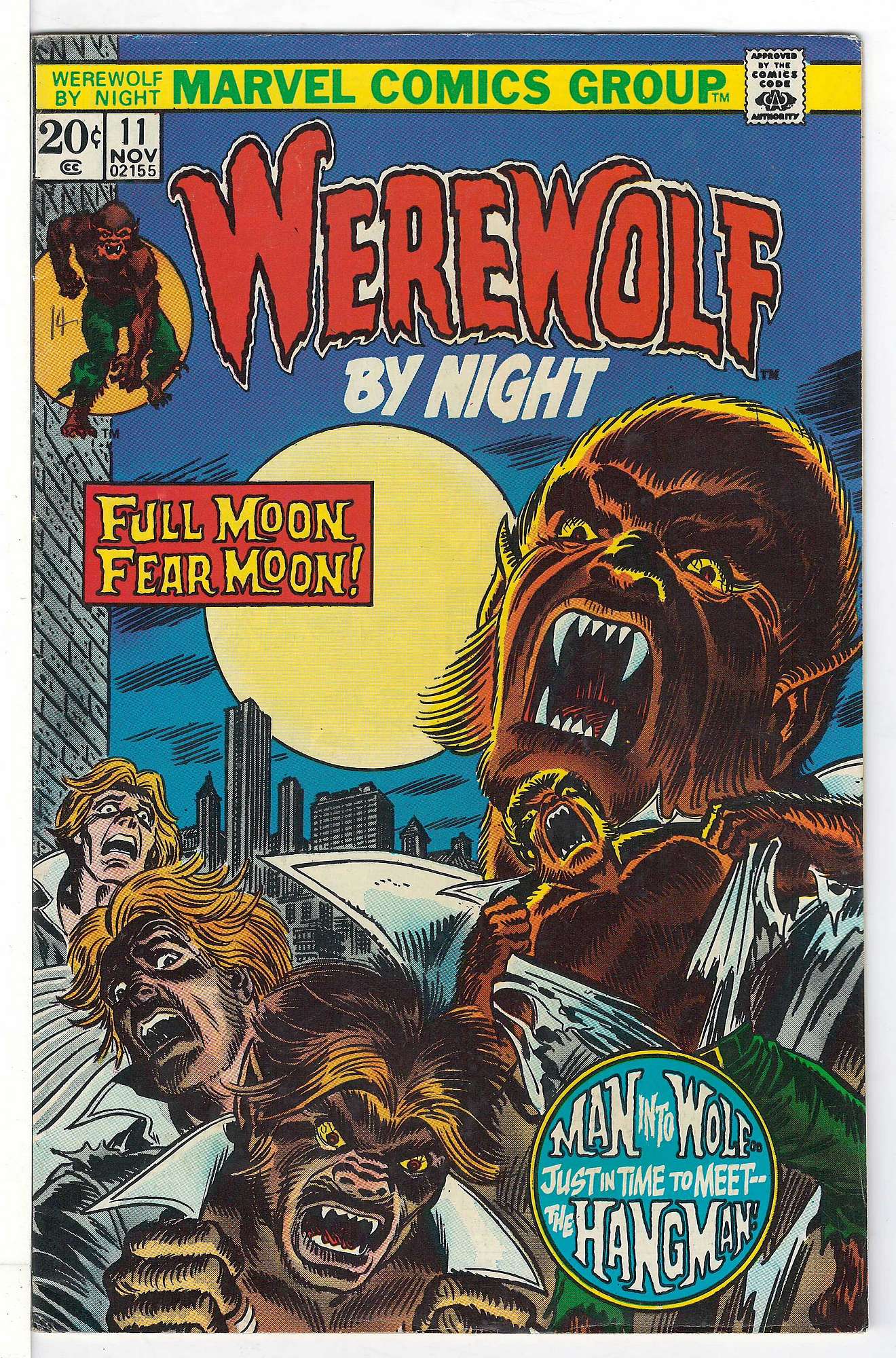 ACTUAL SCAN OF COMIC!<br>Pen on Cover - See Scan Cover of Werewolf by Night (Vol 1) #11. One of 250,000 Vintage American Comics on sale from Krypton!