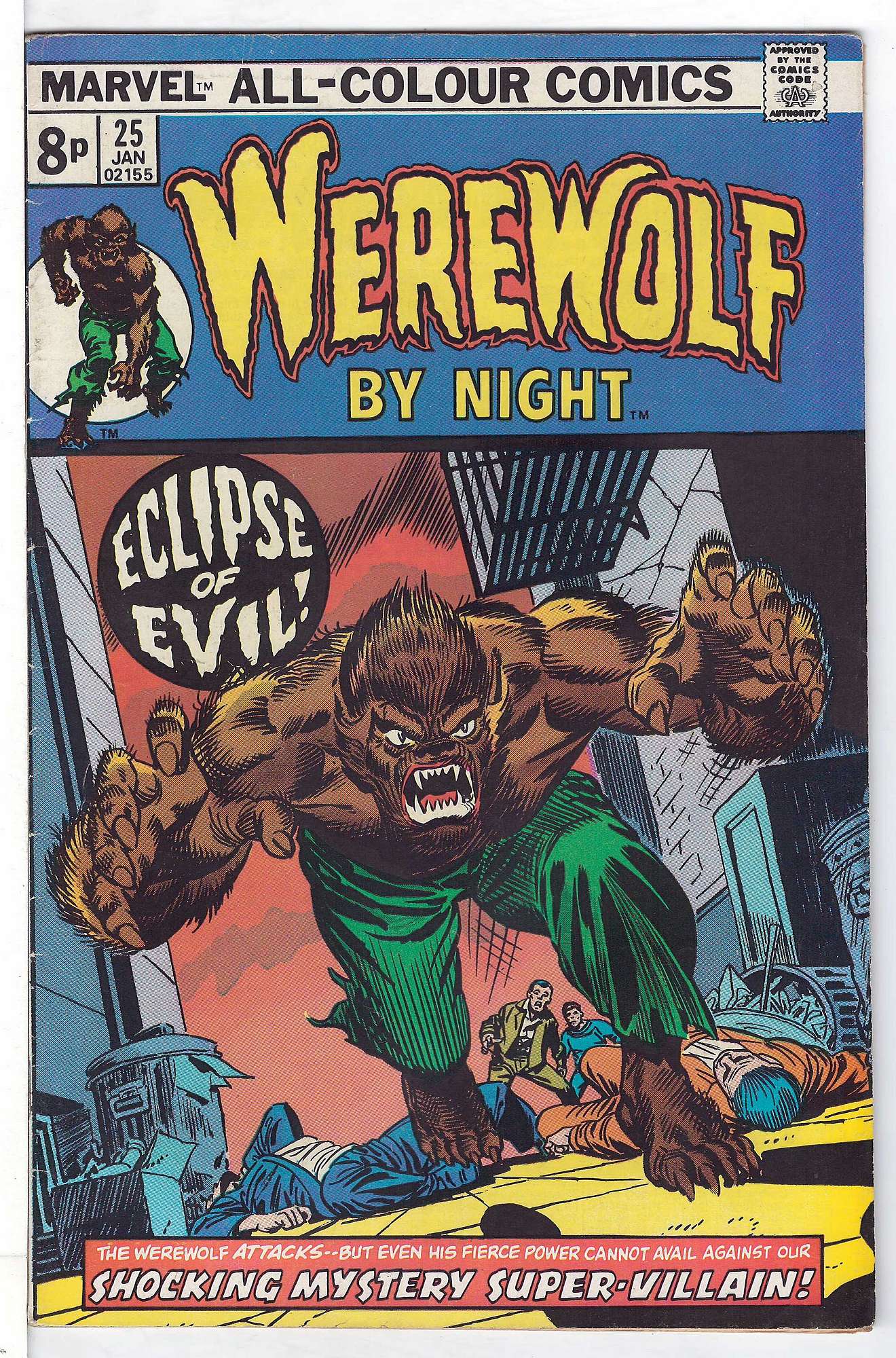 ACTUAL SCAN OF COMIC!<br> Cover of Werewolf by Night (Vol 1) #25. One of 250,000 Vintage American Comics on sale from Krypton!