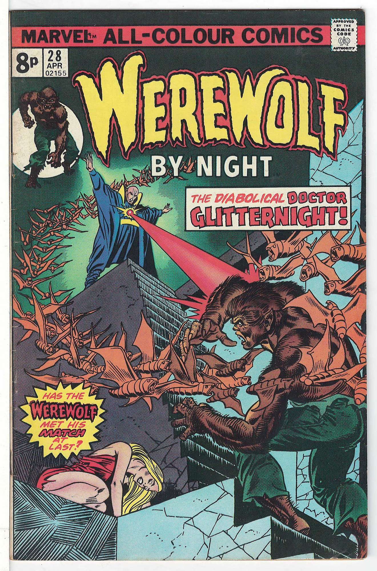 ACTUAL SCAN OF COMIC!<br> Cover of Werewolf by Night (Vol 1) #28. One of 250,000 Vintage American Comics on sale from Krypton!
