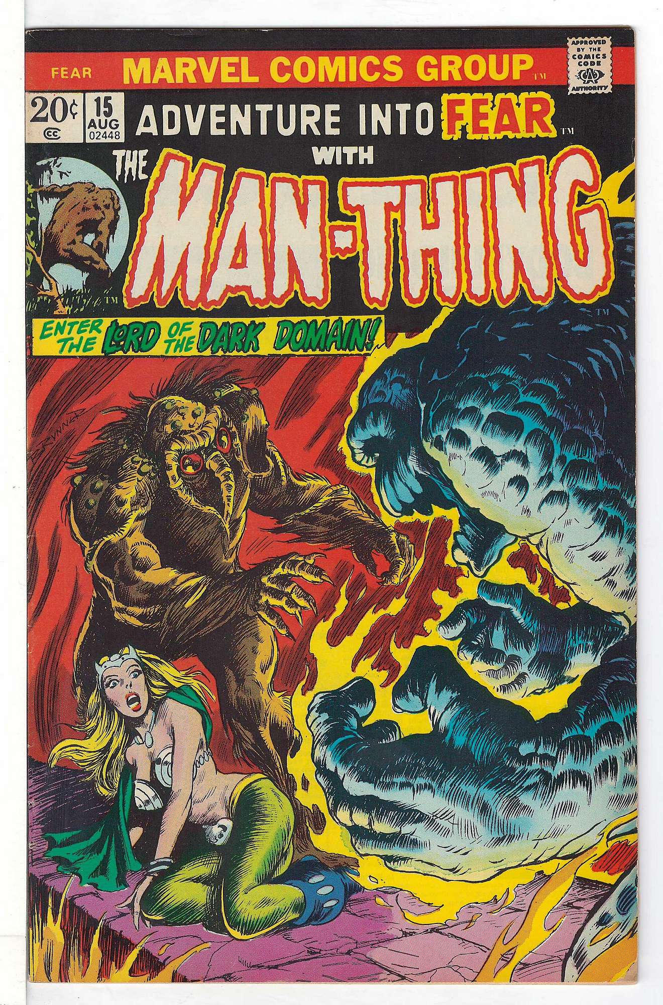 1st Full Length Man-Thing Story<br>ACTUAL SCAN OF COMIC!<br> Cover of Adventure into Fear (Vol 1) #15. One of 250,000 Vintage American Comics on sale from Krypton!