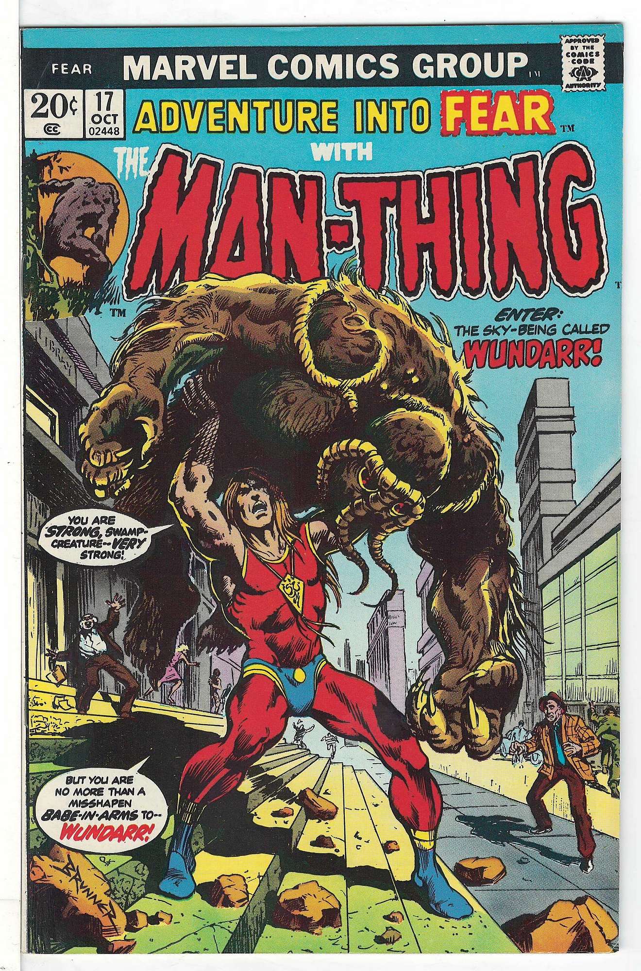 1st Appearance & Origin of Wundarr<br>ACTUAL SCAN OF COMIC!<br> Cover of Adventure into Fear (Vol 1) #17. One of 250,000 Vintage American Comics on sale from Krypton!