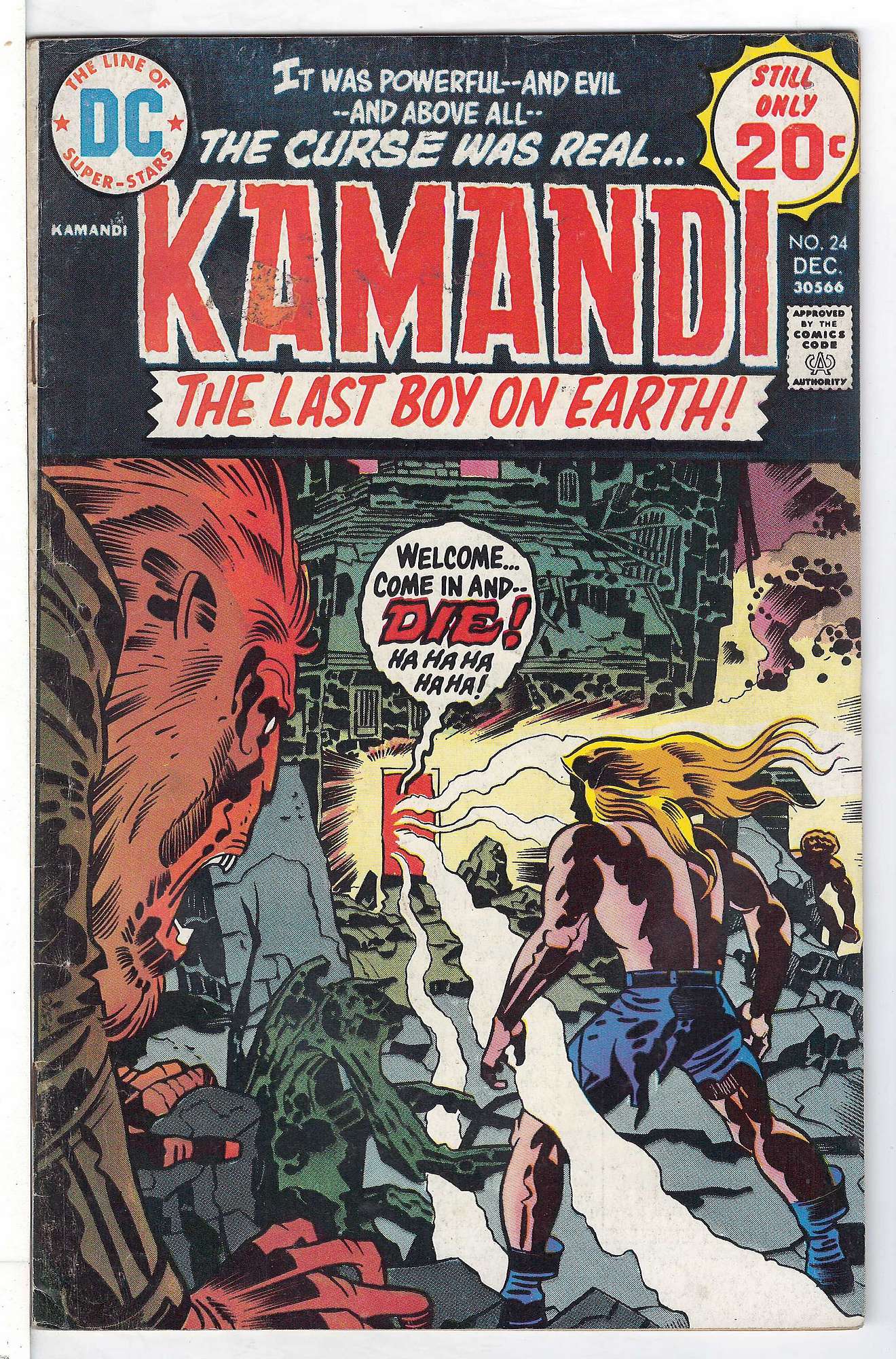 Cover of Kamandi (Vol 1) The Last Boy on Earth #24. One of 250,000 Vintage American Comics on sale from Krypton!