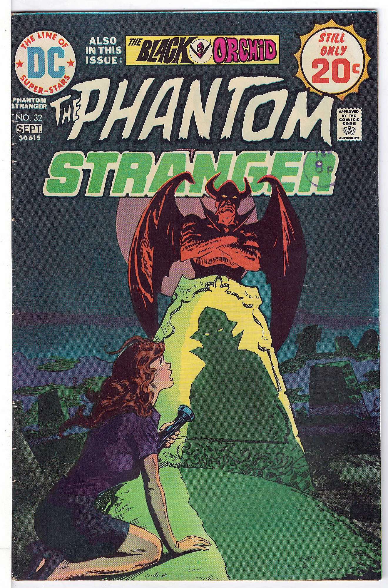 ACTUAL SCAN OF COMIC!<br>Stamp on Cover - See Scan Cover of Phantom Stranger (Vol 1) #32. One of 250,000 Vintage American Comics on sale from Krypton!