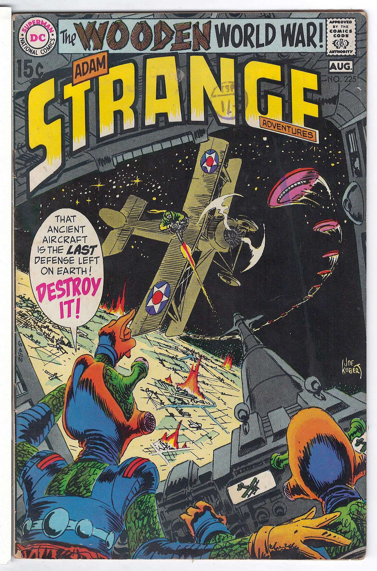 ACTUAL SCAN OF COMIC!<br>Stamp on Cover - See Scan Cover of Strange Adventures (Vol 1) #225. One of 250,000 Vintage American Comics on sale from Krypton!