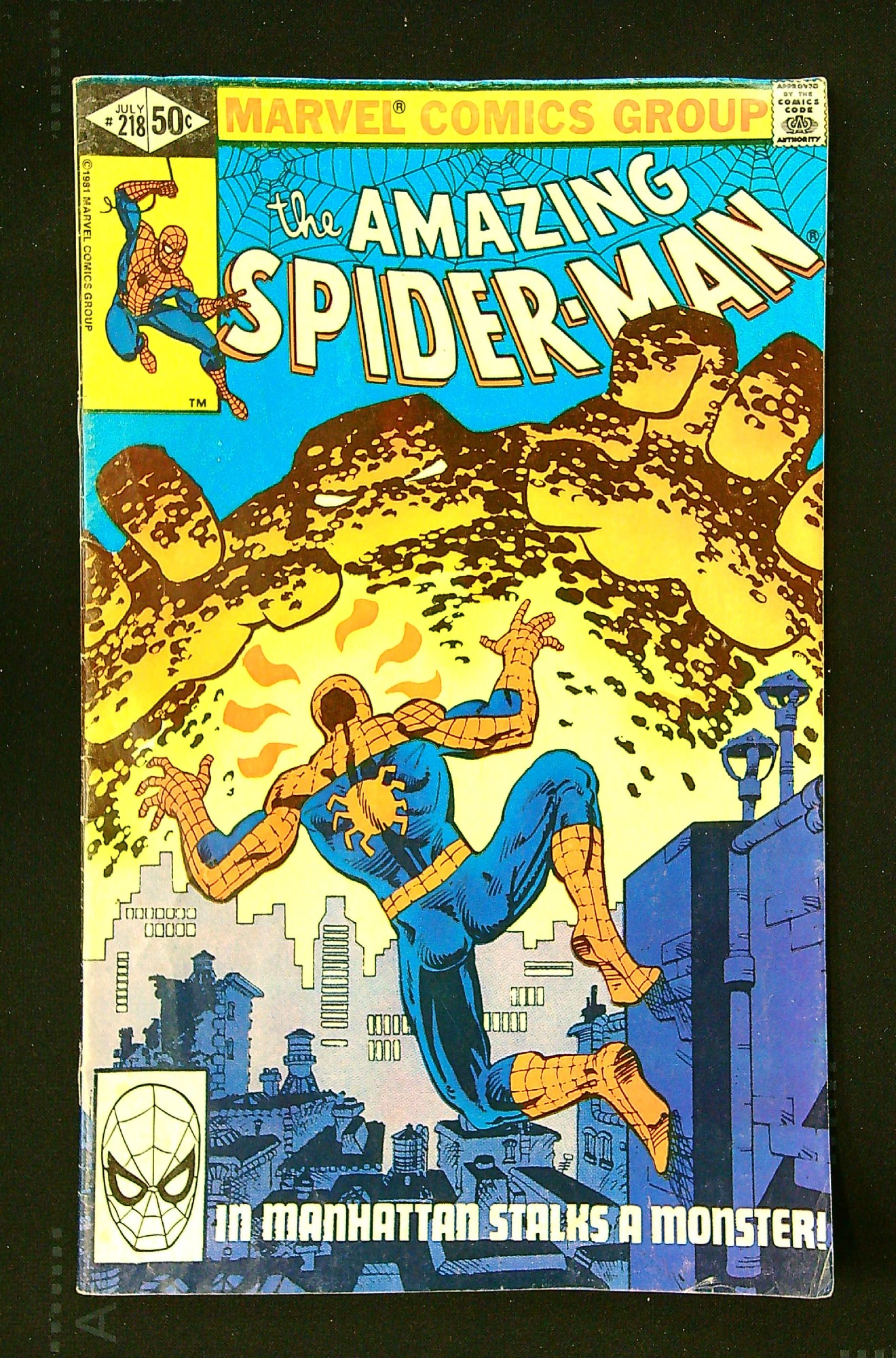 ACTUAL SCAN OF COMIC!<br> Cover of Amazing Spider-Man (Vol 1) #218. One of 250,000 Vintage American Comics on sale from Krypton!