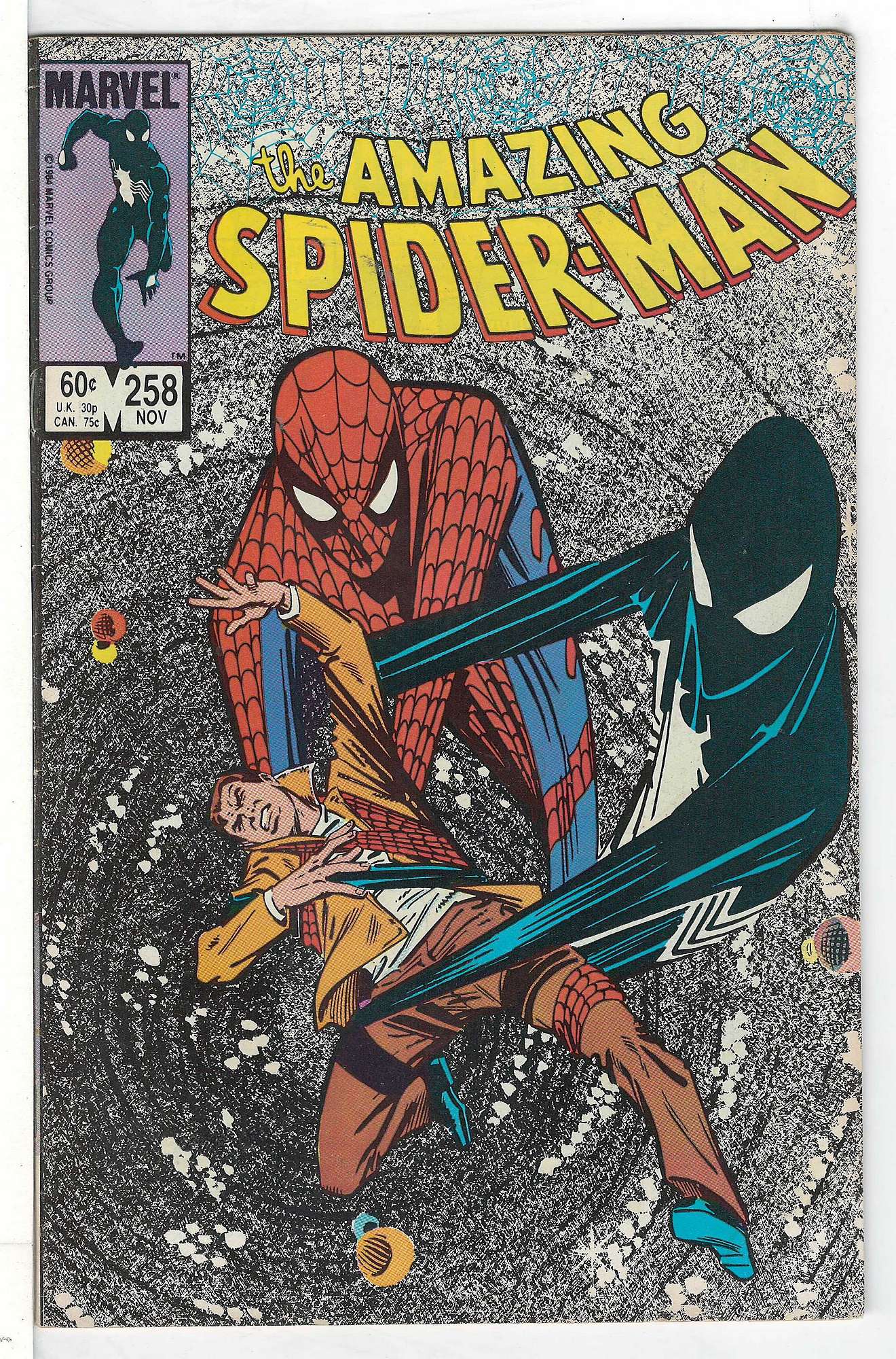 ACTUAL SCAN OF COMIC!<br>Yellowing Pages Cover of Amazing Spider-Man (Vol 1) #258. One of 250,000 Vintage American Comics on sale from Krypton!