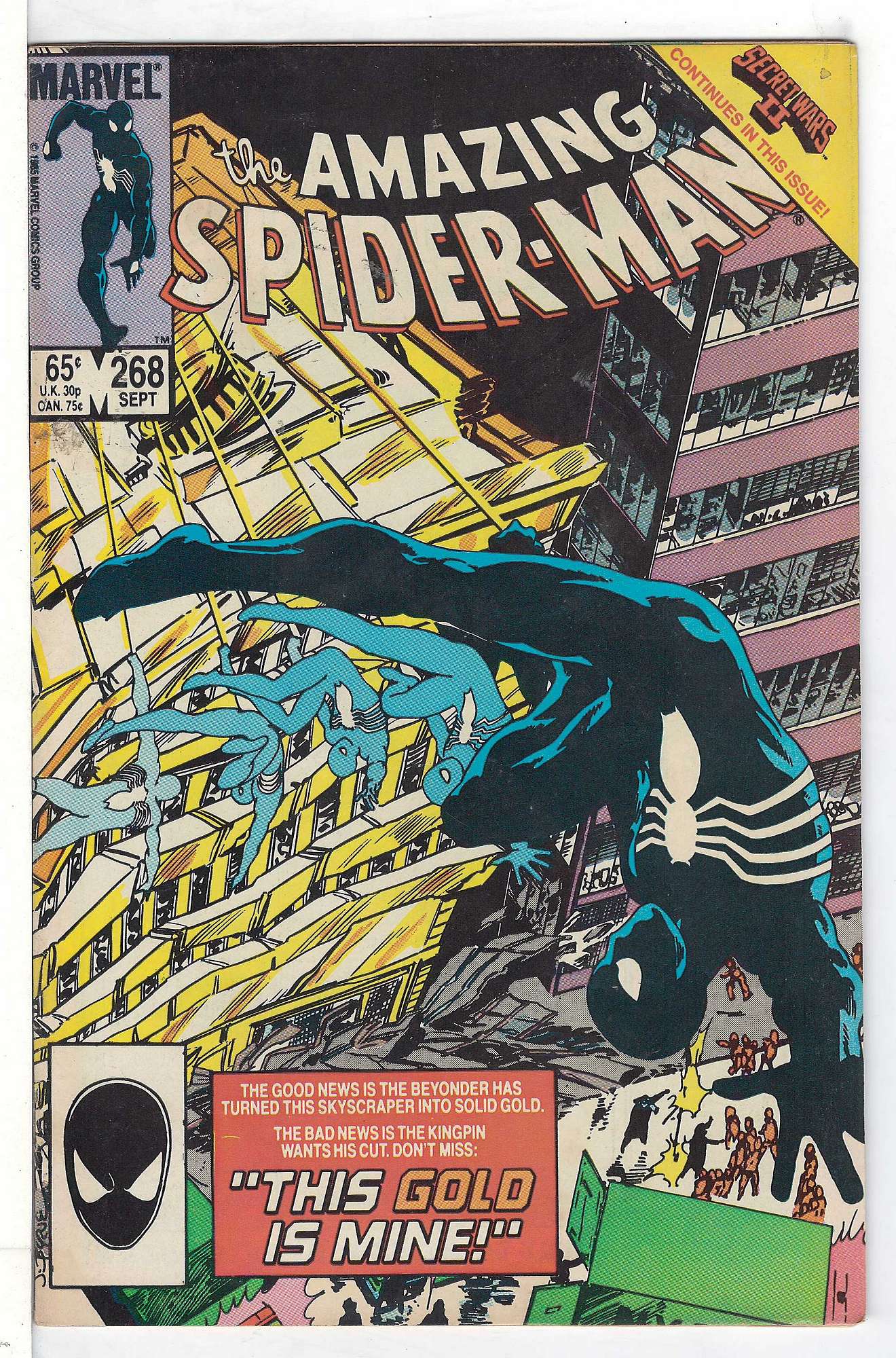 ACTUAL SCAN OF COMIC!<br>Yellowing Pages Cover of Amazing Spider-Man (Vol 1) #268. One of 250,000 Vintage American Comics on sale from Krypton!