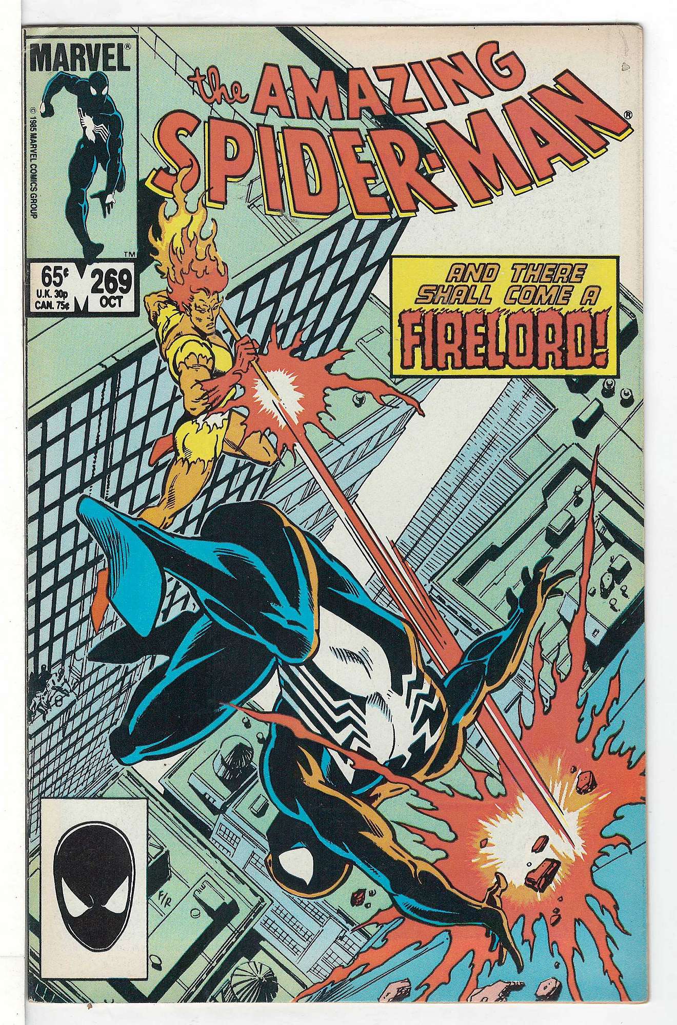 ACTUAL SCAN OF COMIC!<br>Yellowing Pages Cover of Amazing Spider-Man (Vol 1) #269. One of 250,000 Vintage American Comics on sale from Krypton!