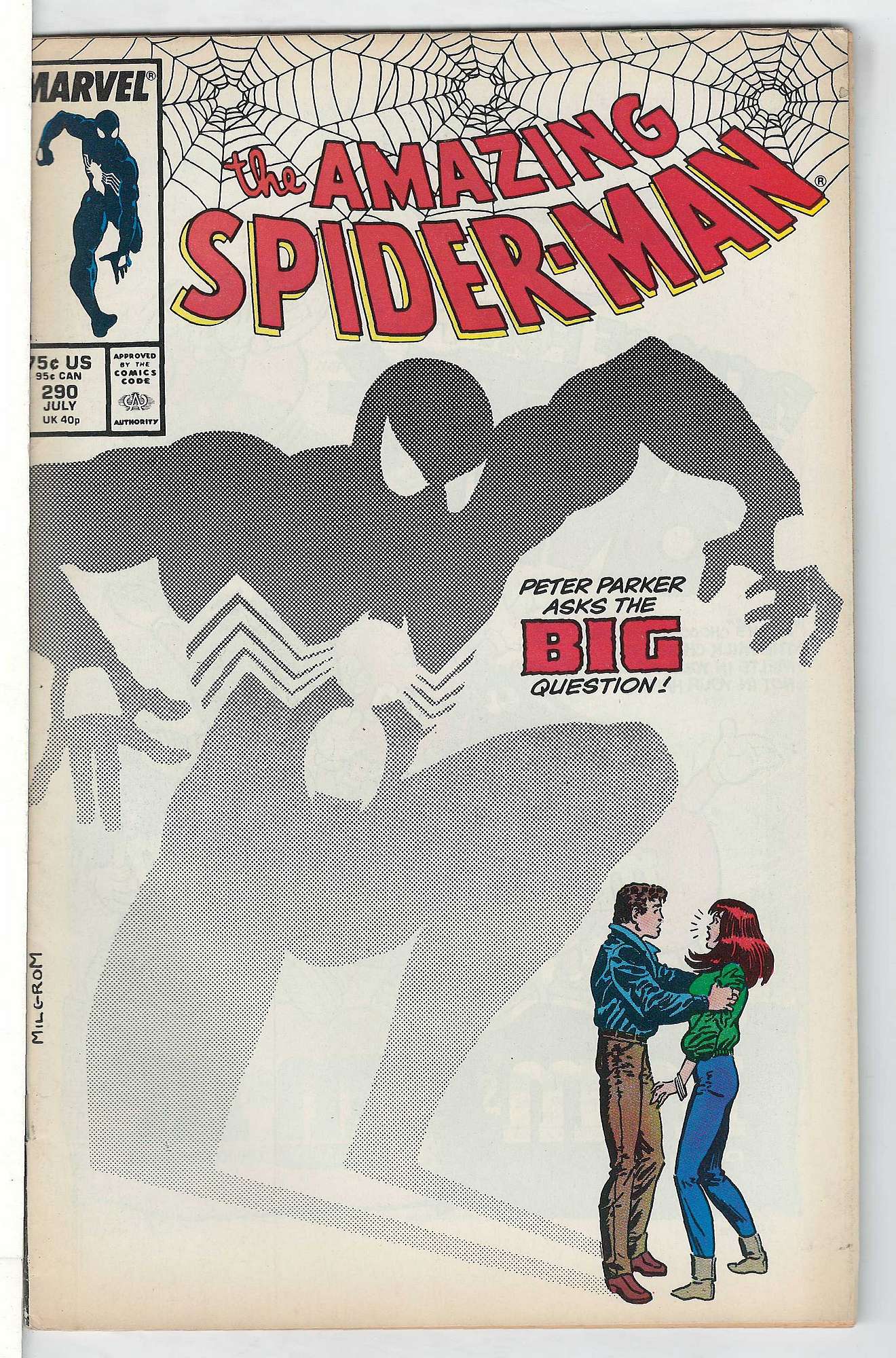 ACTUAL SCAN OF COMIC!<br>Generally Yellowing copy - See Scan Cover of Amazing Spider-Man (Vol 1) #290. One of 250,000 Vintage American Comics on sale from Krypton!