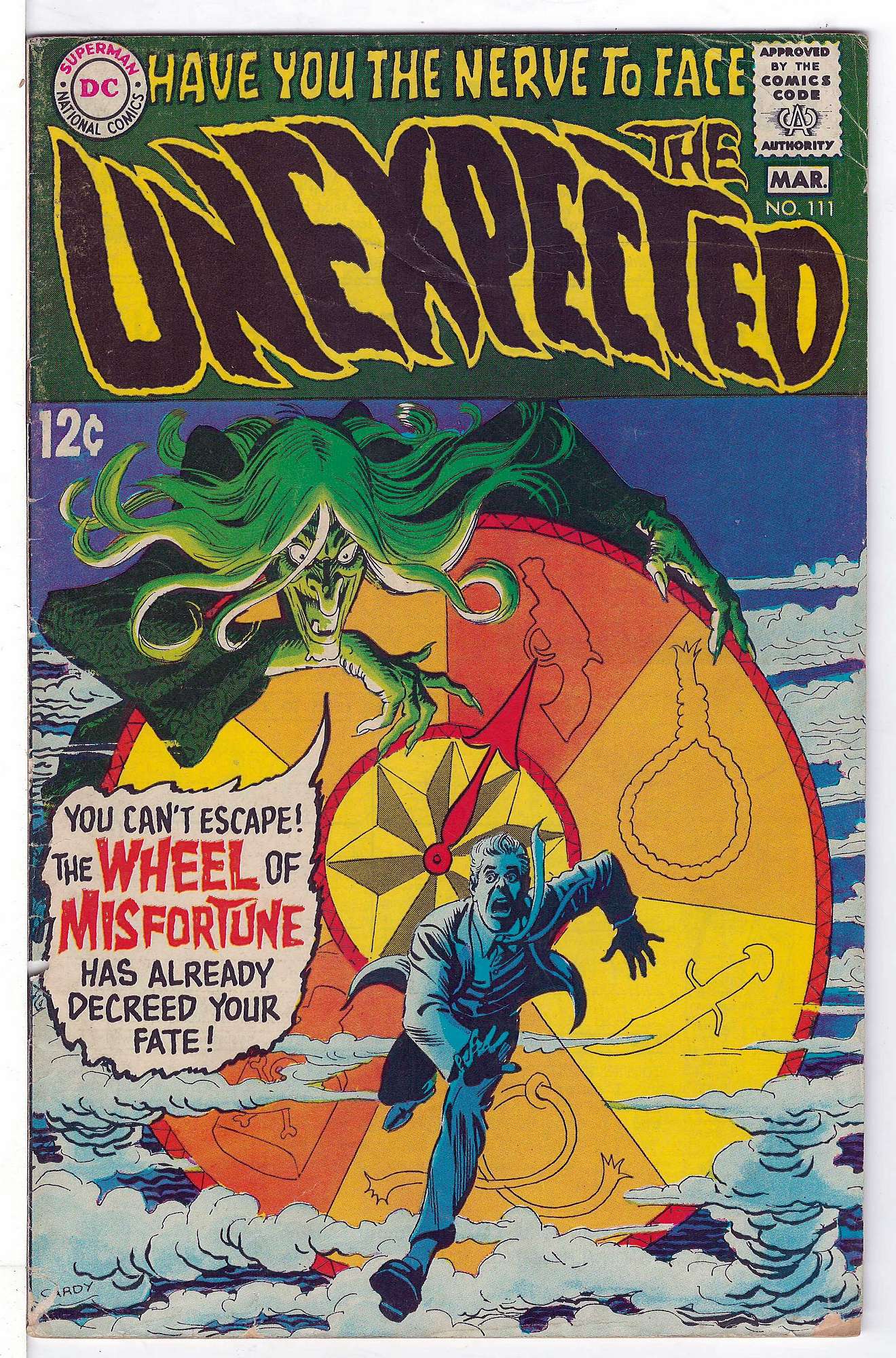 ACTUAL SCAN OF COMIC!<br>Small hole in spine. See scan Cover of Unexpected (Vol 1) #111. One of 250,000 Vintage American Comics on sale from Krypton!