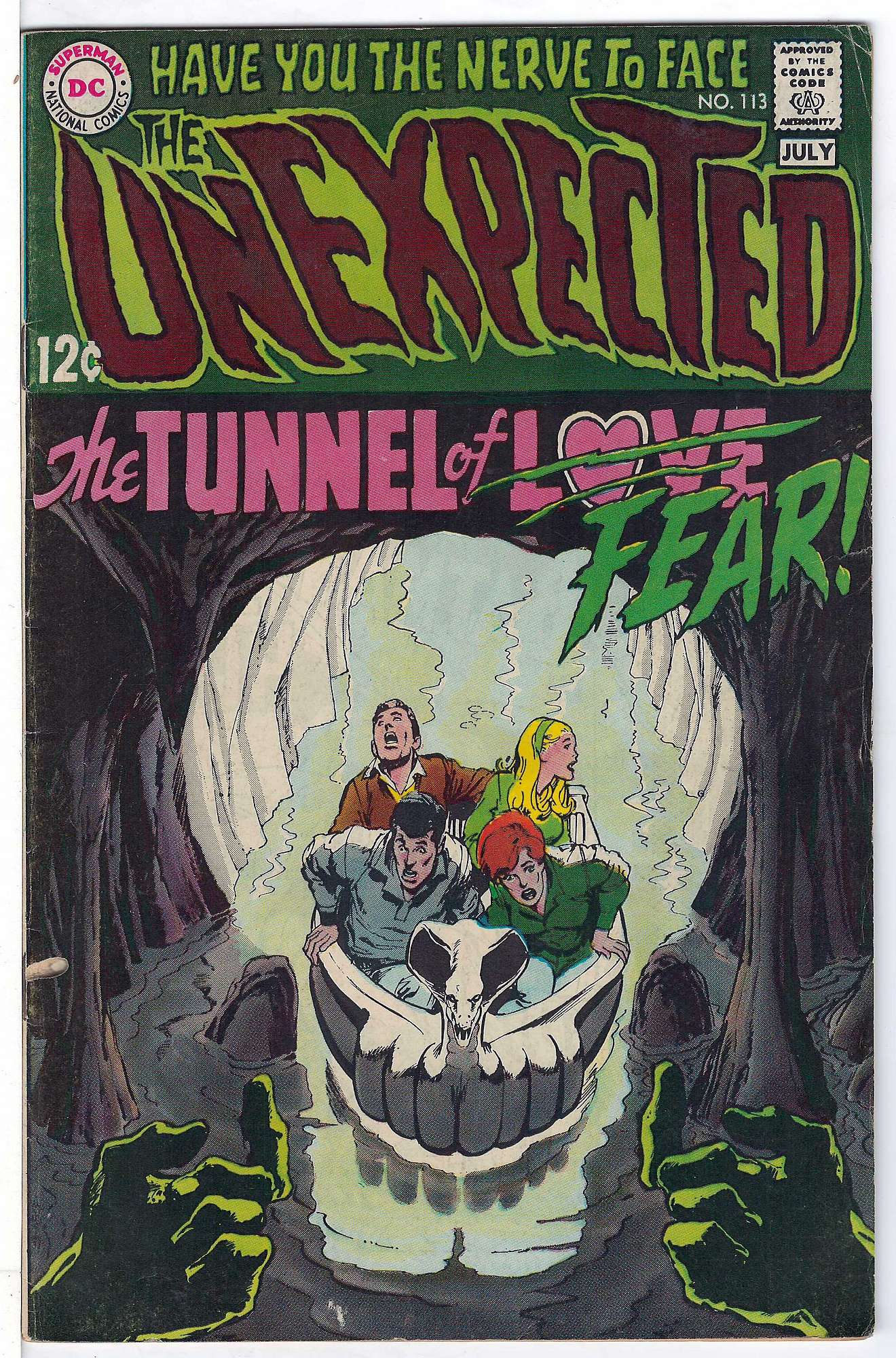 ACTUAL SCAN OF COMIC!<br>Small Hole in Spine - See Scan Cover of Unexpected (Vol 1) #113. One of 250,000 Vintage American Comics on sale from Krypton!