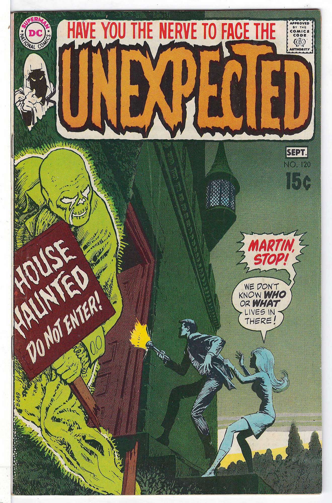 ACTUAL SCAN OF COMIC!<br>Subs Crease - See Scan Cover of Unexpected (Vol 1) #120. One of 250,000 Vintage American Comics on sale from Krypton!