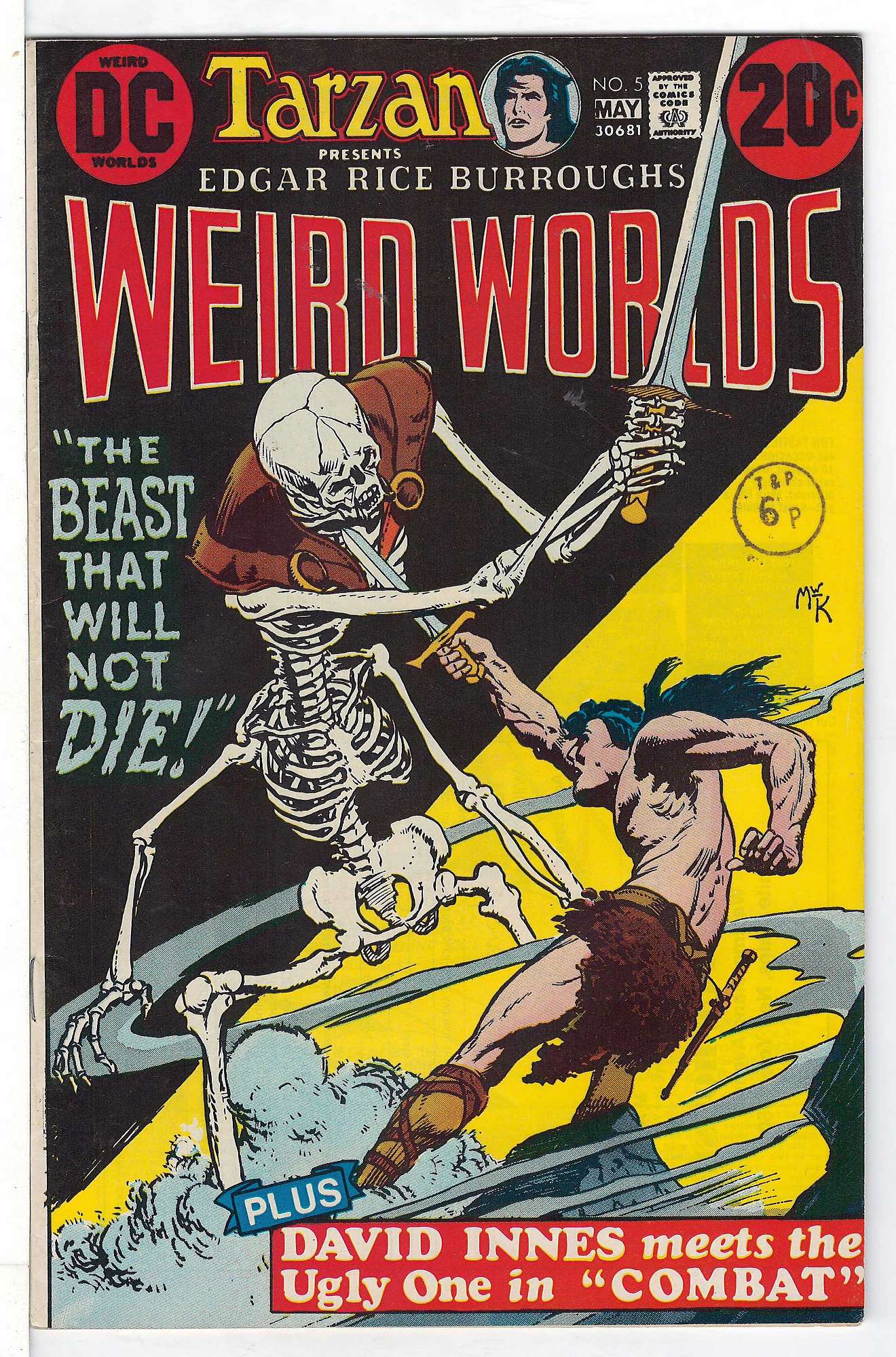 ACTUAL SCAN OF COMIC!<br>Stamp on Cover - See Scan Cover of Weird Worlds (Vol 1) #5. One of 250,000 Vintage American Comics on sale from Krypton!