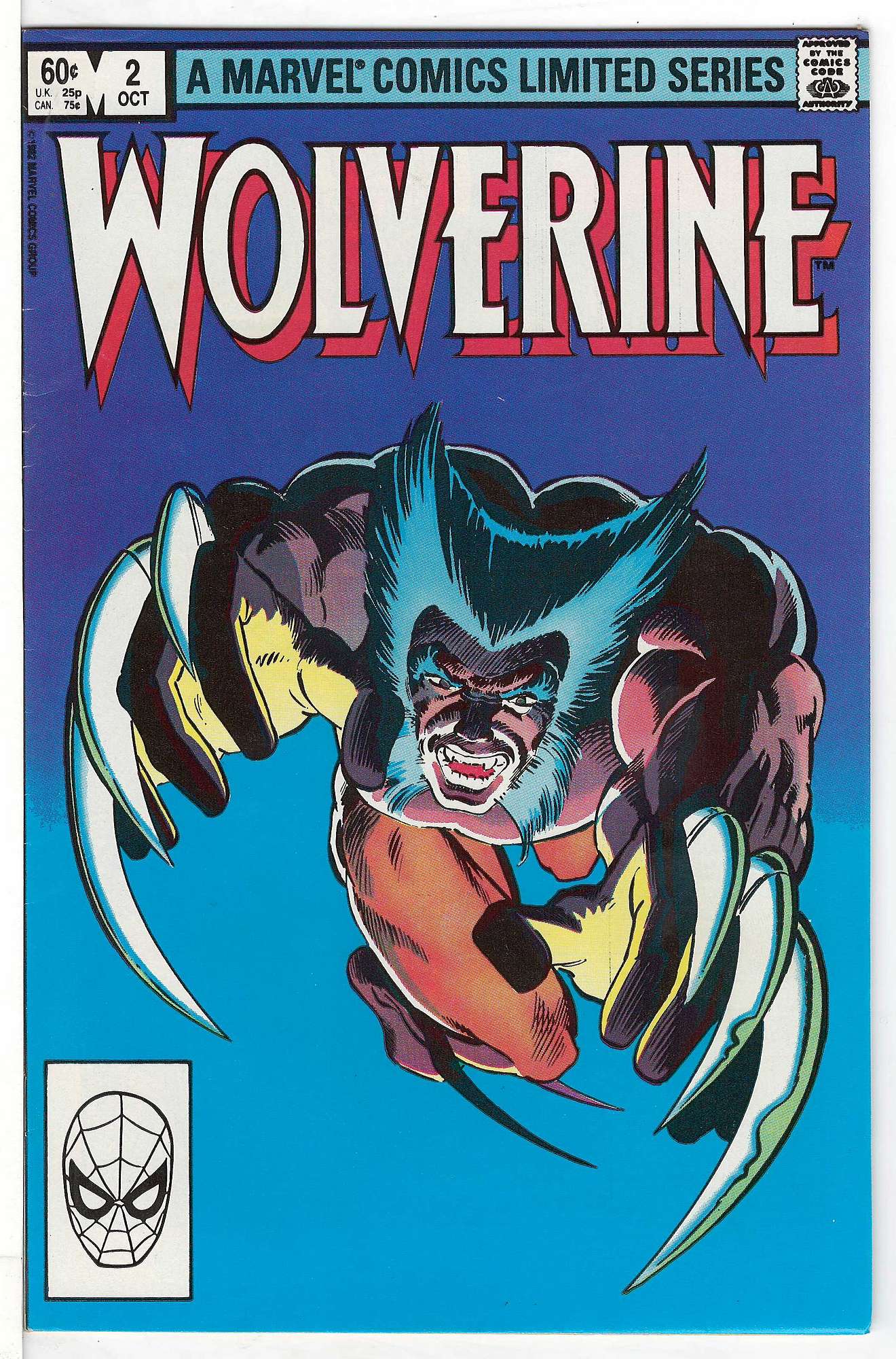 ACTUAL SCAN OF COMIC!<br> Cover of Wolverine (1982 Ltd) #2. One of 250,000 Vintage American Comics on sale from Krypton!
