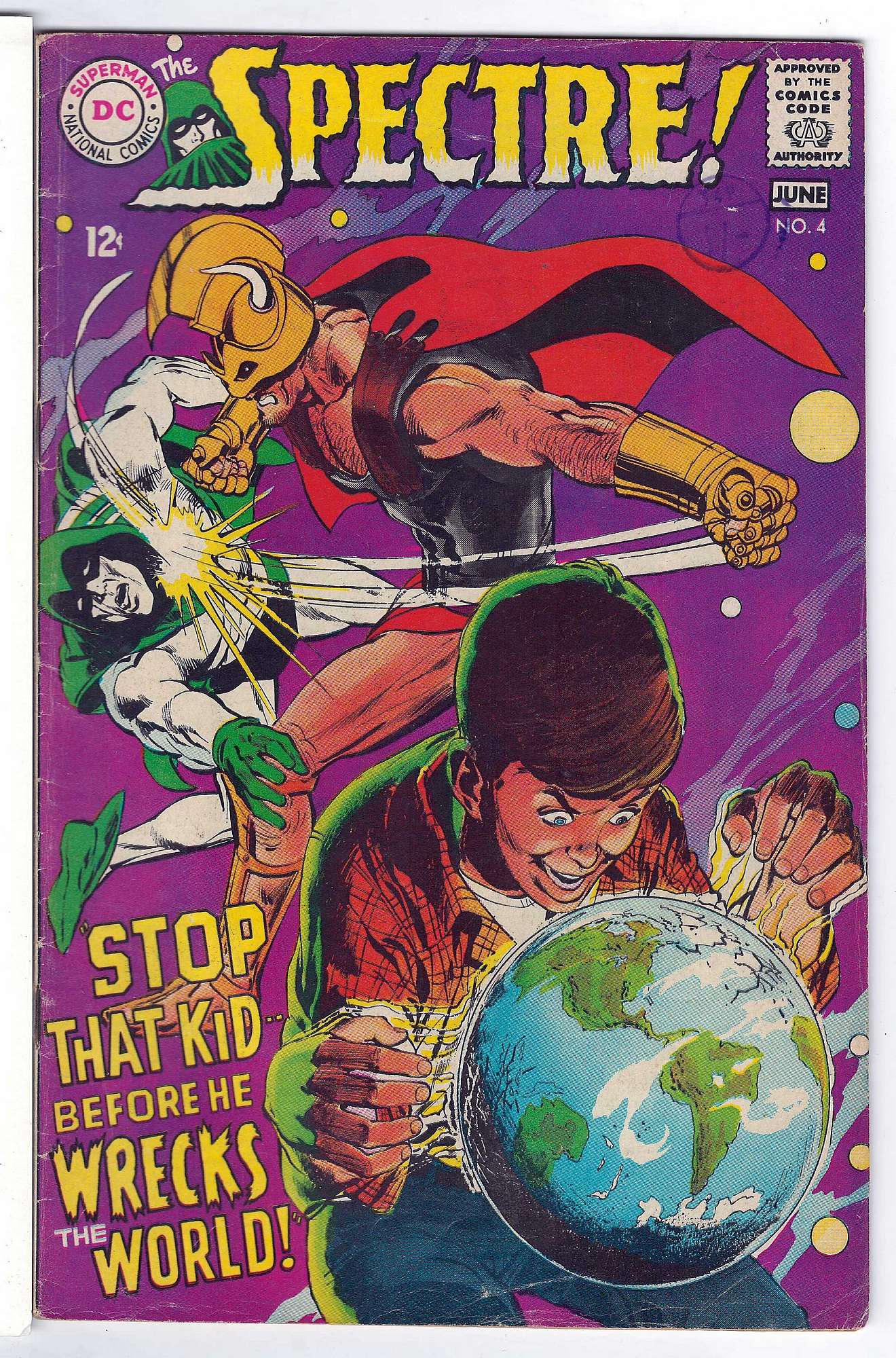 ACTUAL SCAN OF COMIC!<br>Stamp on Cover - See Scan Cover of Spectre (Vol 1) #4. One of 250,000 Vintage American Comics on sale from Krypton!