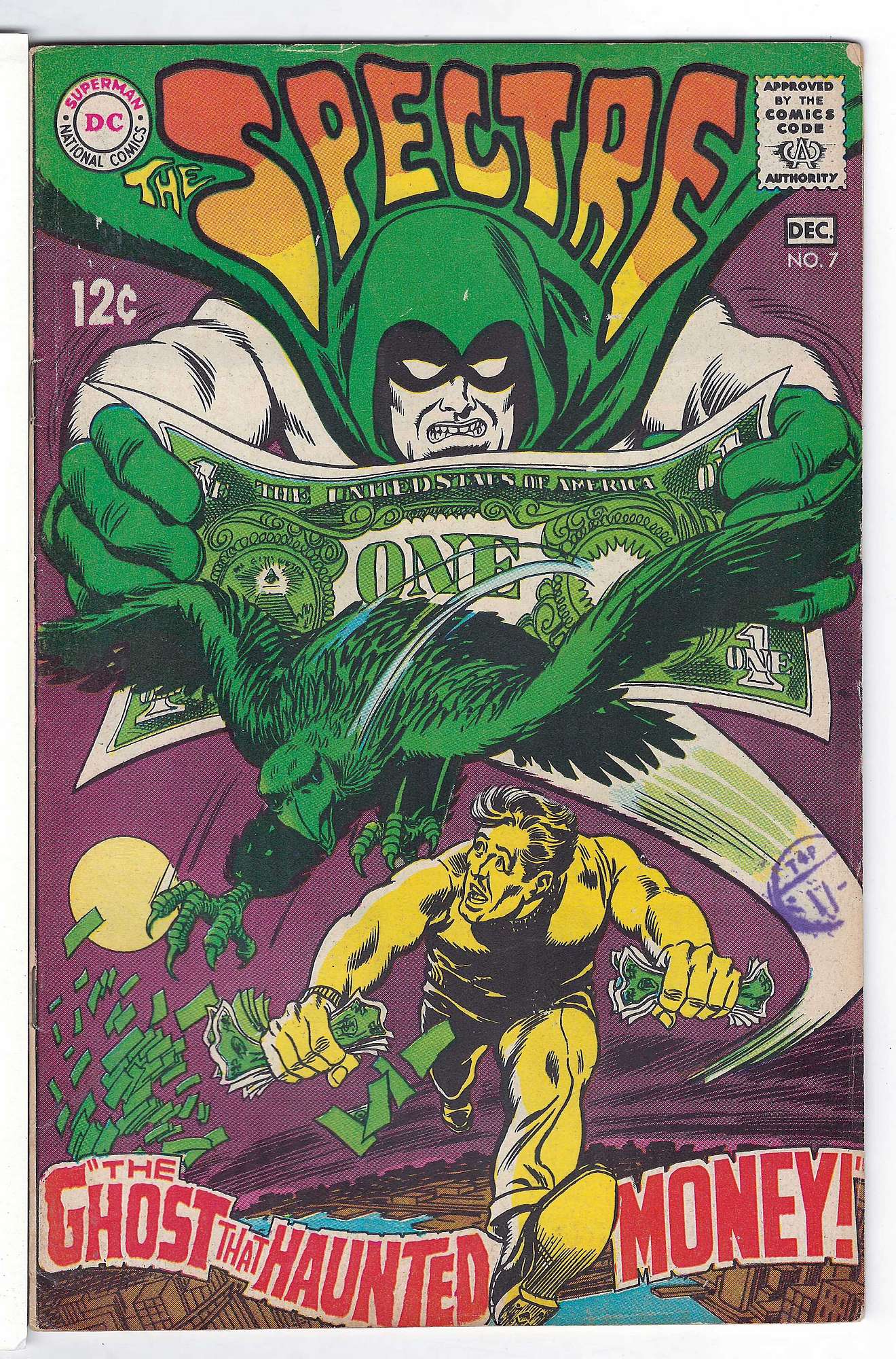 ACTUAL SCAN OF COMIC!<br>Stamp on Cover - See Scan Cover of Spectre (Vol 1) #7. One of 250,000 Vintage American Comics on sale from Krypton!