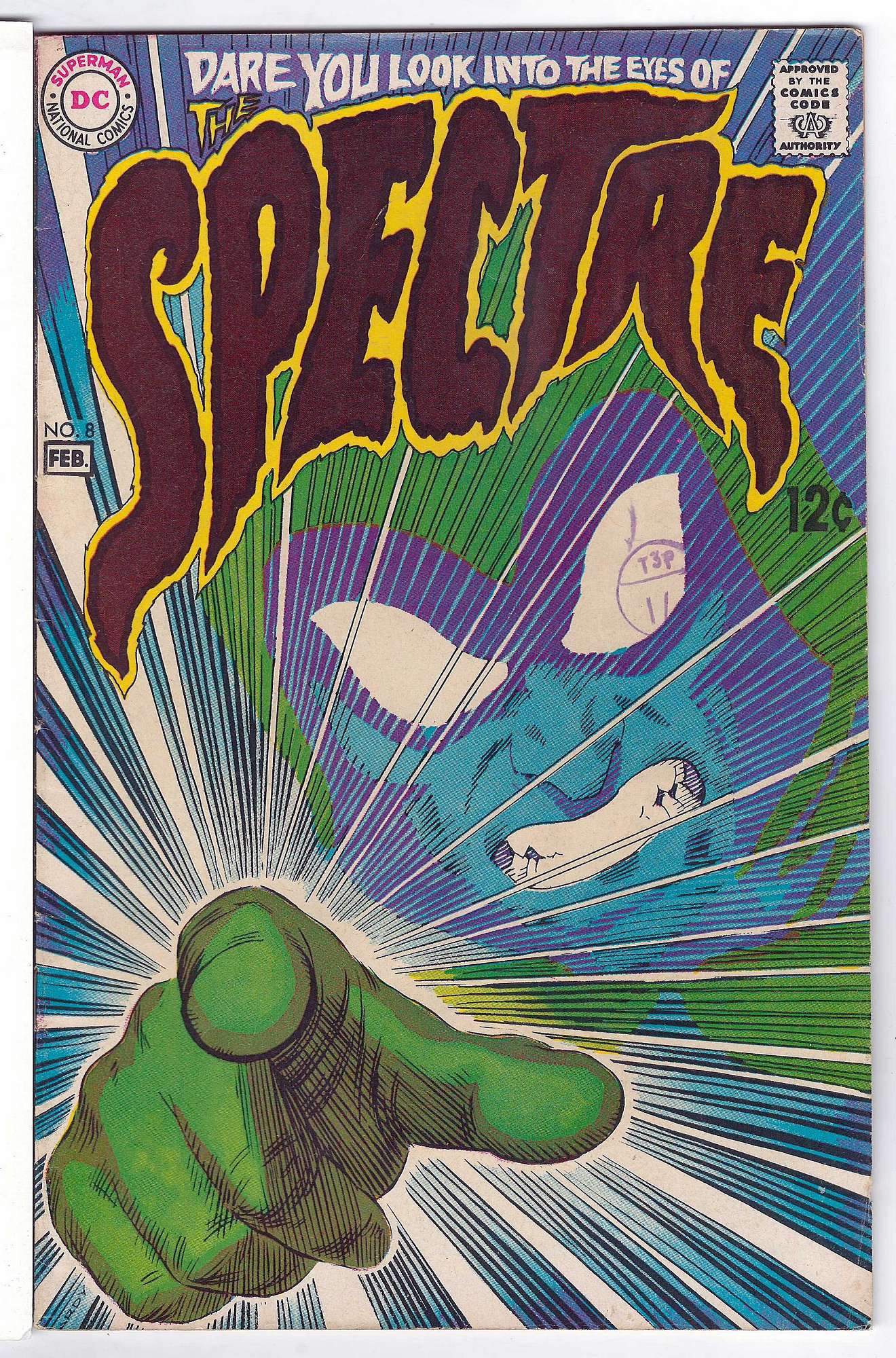 ACTUAL SCAN OF COMIC!<br>Stamp on Cover - See Scan Cover of Spectre (Vol 1) #8. One of 250,000 Vintage American Comics on sale from Krypton!