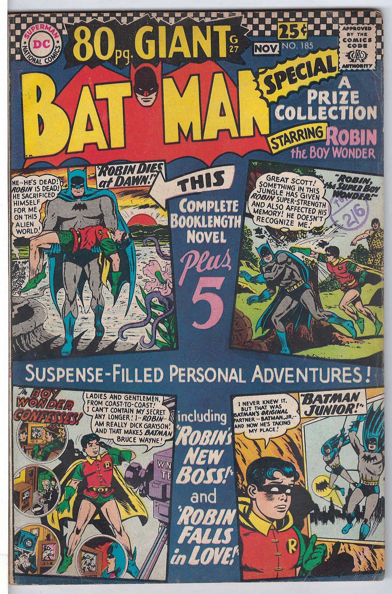 Cover of Batman #185. One of 250,000 Vintage American Comics on sale from Krypton!