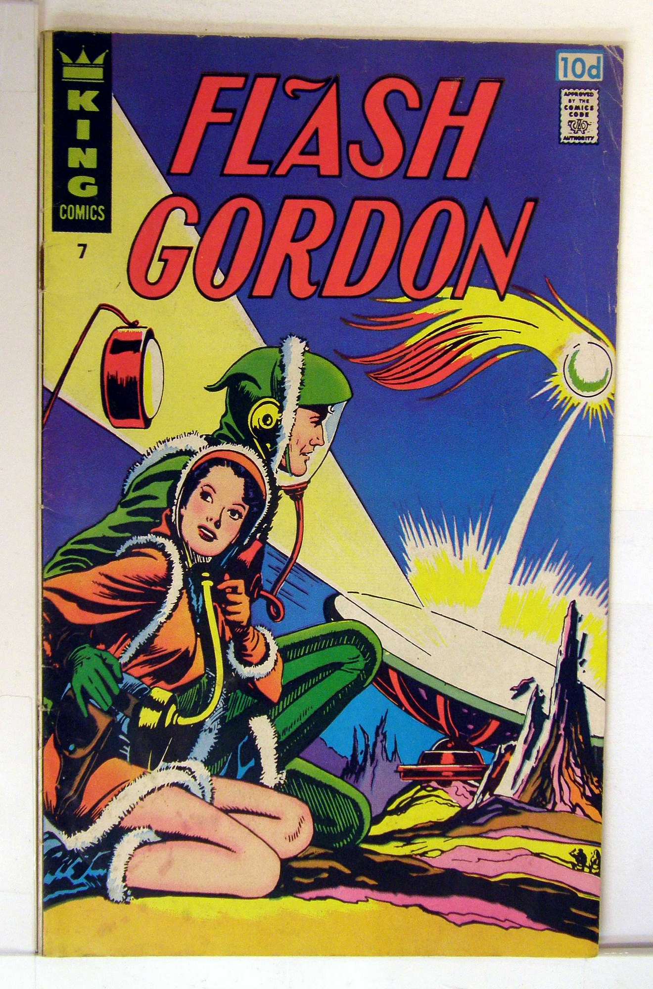 ACTUAL SCAN OF COMIC!<br> Cover of Flash Gordon (King Comics) #7. One of 250,000 Vintage American Comics on sale from Krypton!