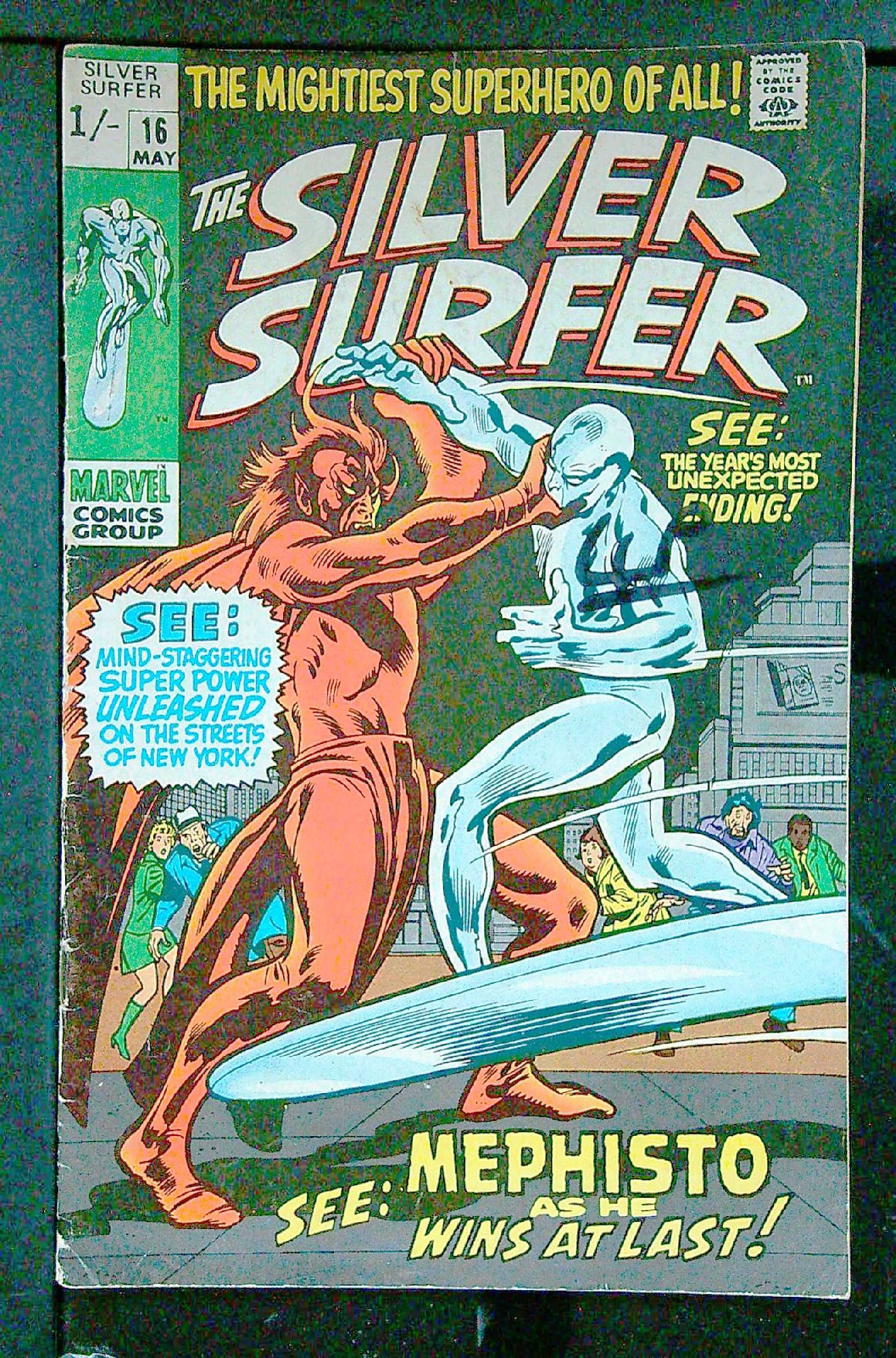Cover of Silver Surfer (Vol 1) #16. One of 250,000 Vintage American Comics on sale from Krypton!