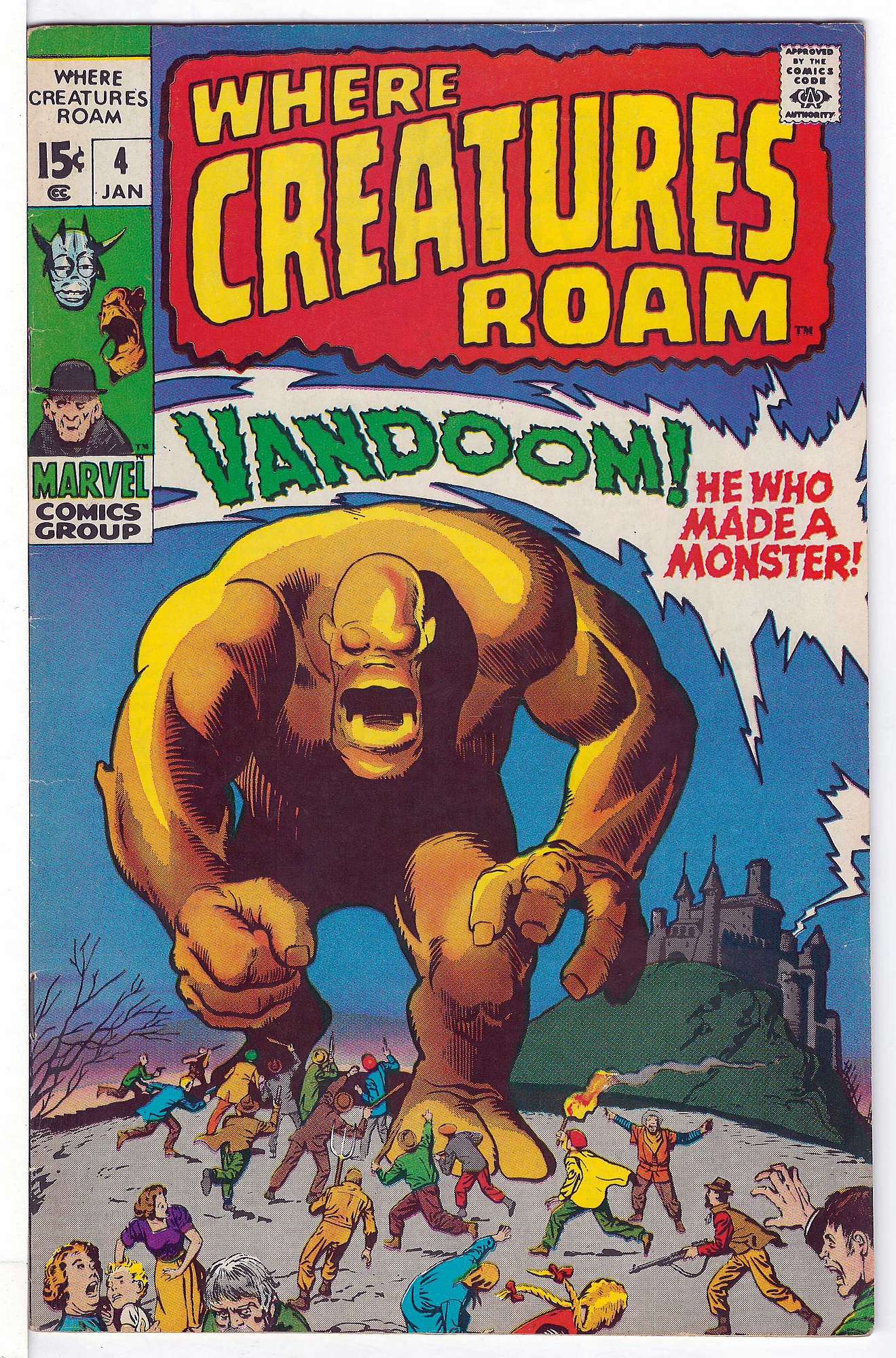 ACTUAL SCAN OF COMIC!<br> Cover of Where Creatures Roam #4. One of 250,000 Vintage American Comics on sale from Krypton!