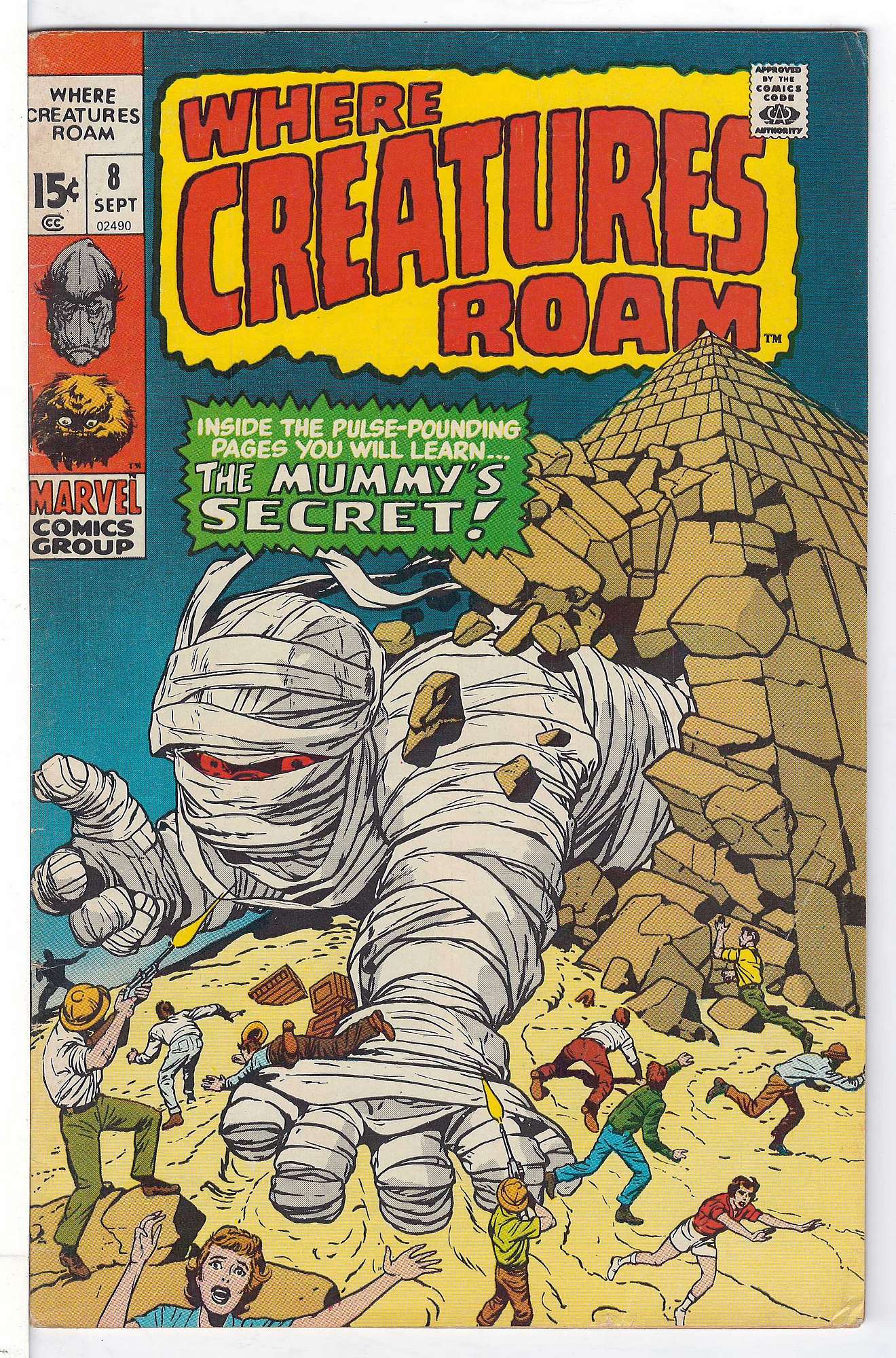 ACTUAL SCAN OF COMIC!<br> Cover of Where Creatures Roam #8. One of 250,000 Vintage American Comics on sale from Krypton!
